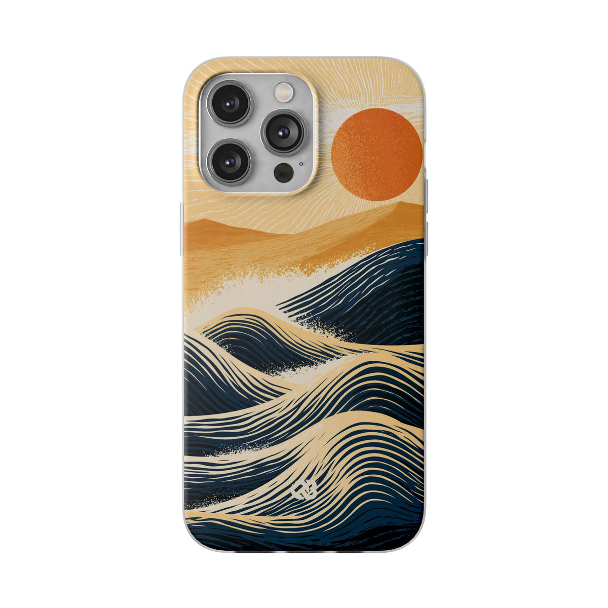Golden Horizon Waves · Lite Phone Case for iPhone · Blue