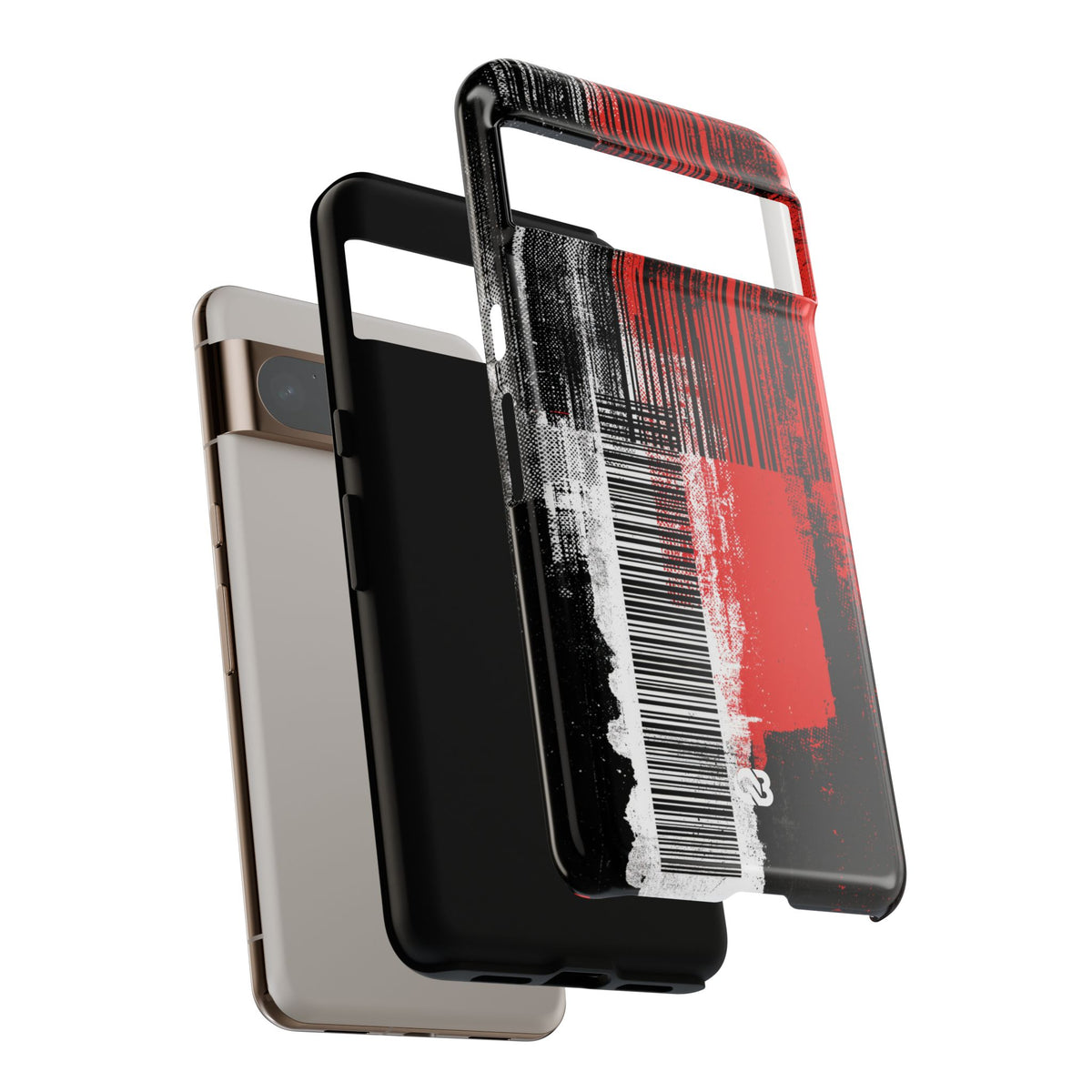Distorted Barcode · Tough Phone Case for Pixel · Black