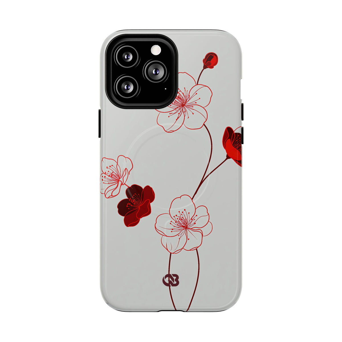 Crimson Sakura Blossom · Tough 2.0 Magnetic Phone Case for iPhone · Red