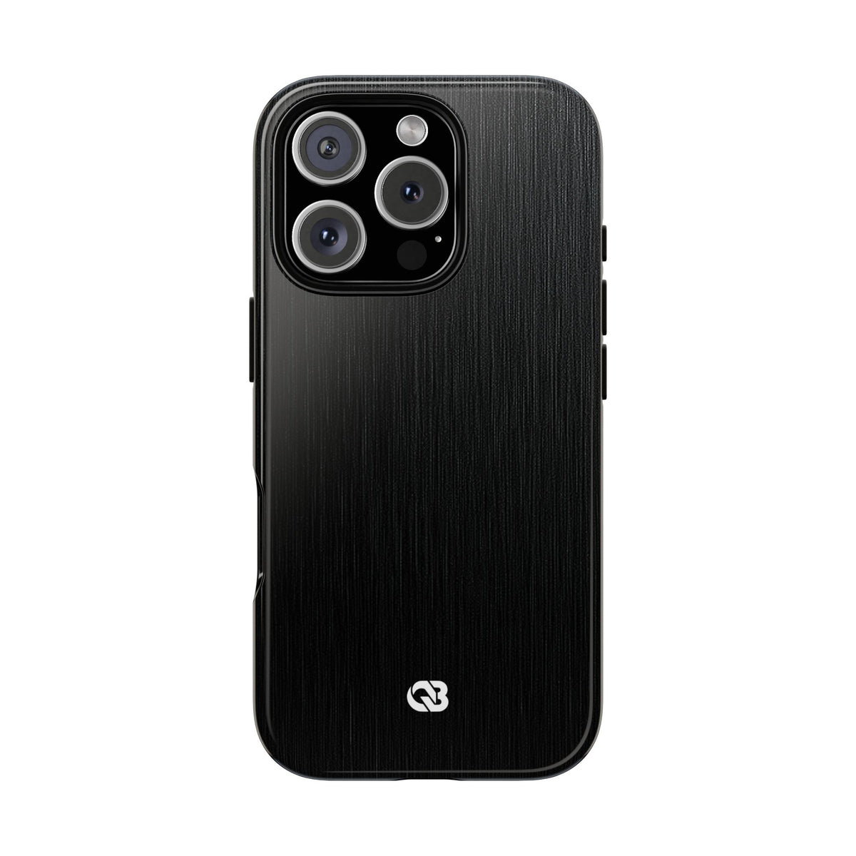 Black Tough Phone Case for iPhone - Brushed Obsidian Slate