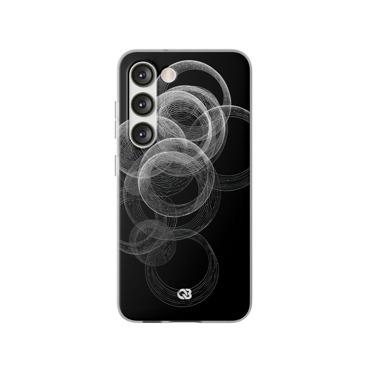 Black Lite Phone Case for Samsung - Kinetic Wireframe Orbit