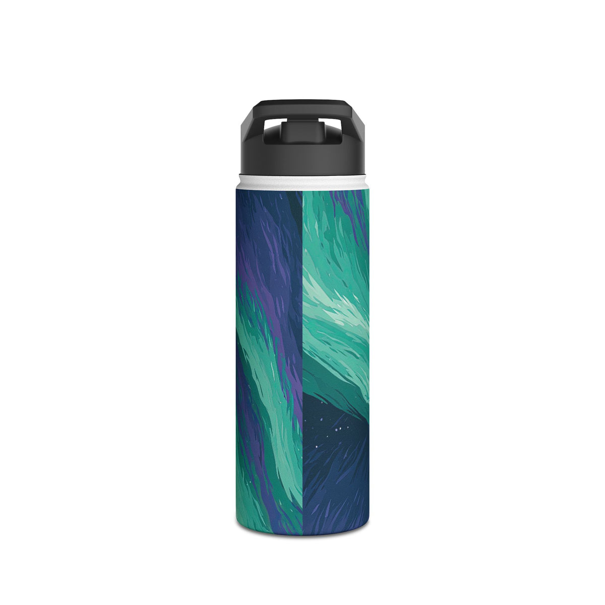 Arctic Aurora Bear · Insulated Water Bottle · Teal