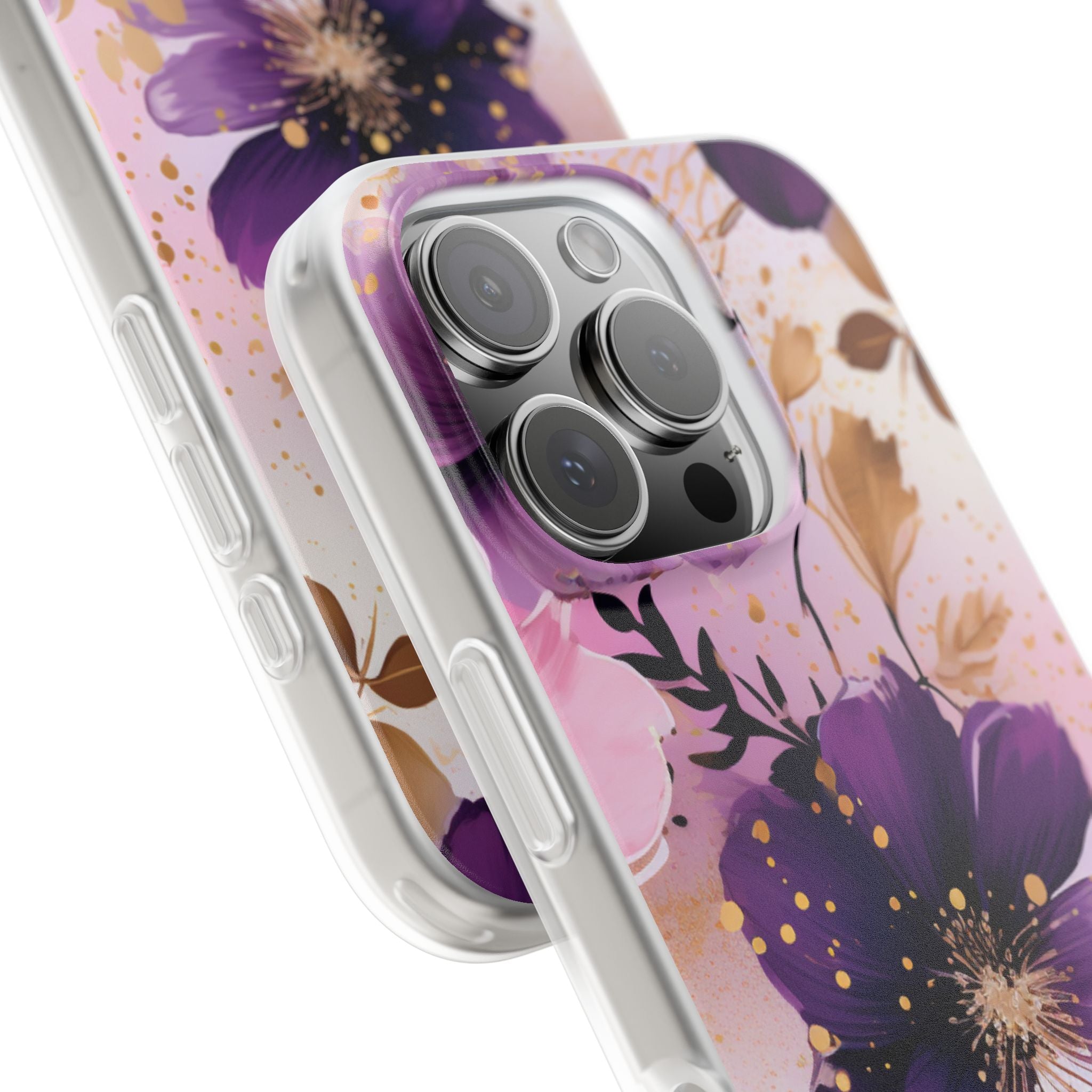 Gilded Violet Bloom · Soft Handyhülle für iPhone