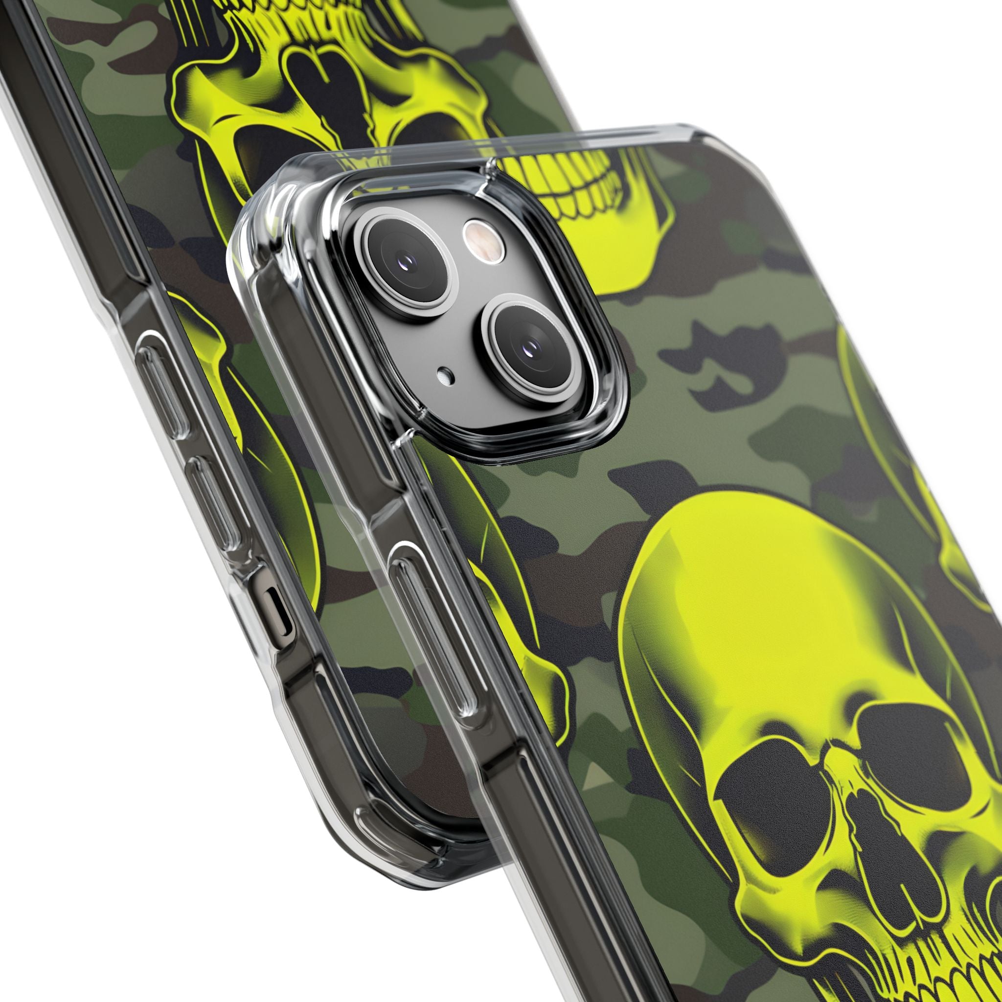 Neon Skull Camo iPhone 14 Plus Cover - Impact