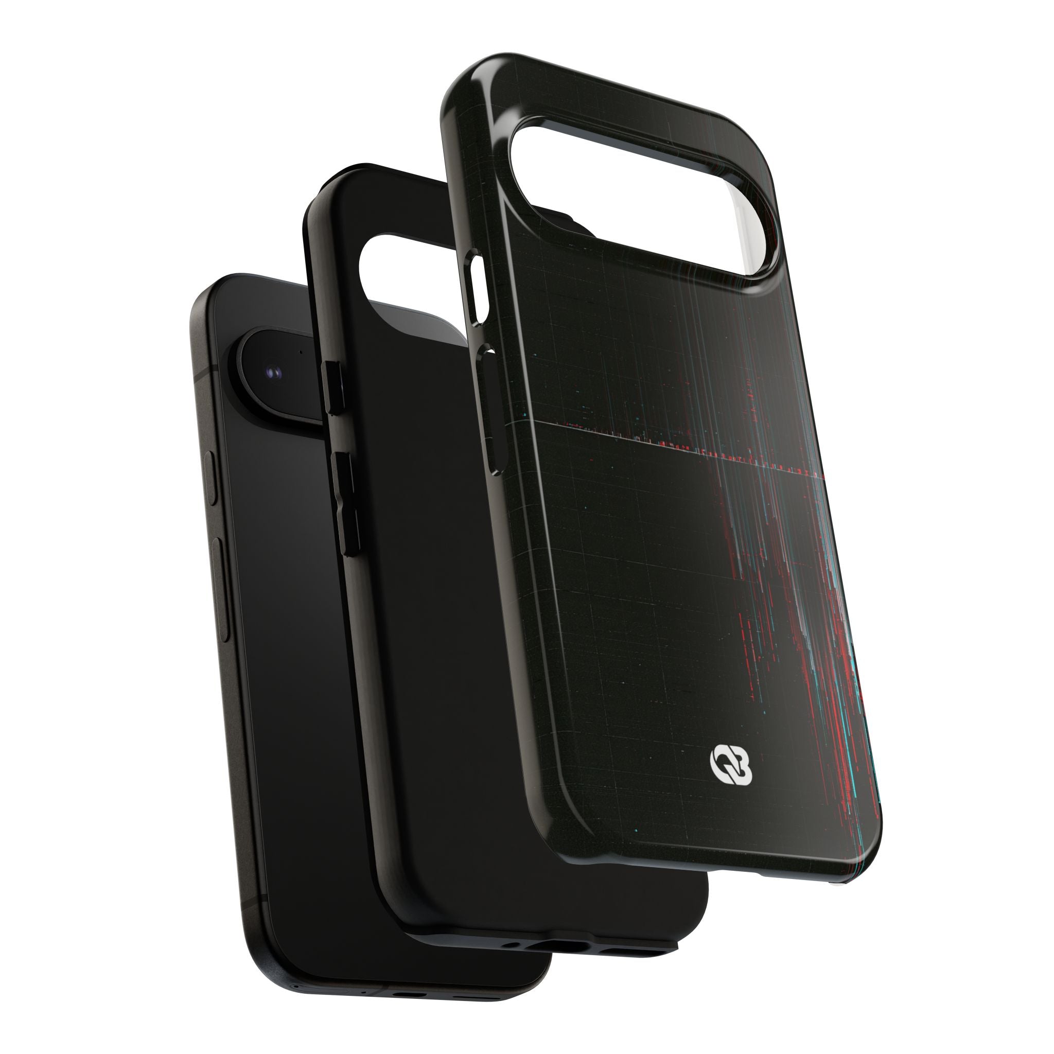 Black Tough Phone Case for Google Pixel - Corrupted Data Stream