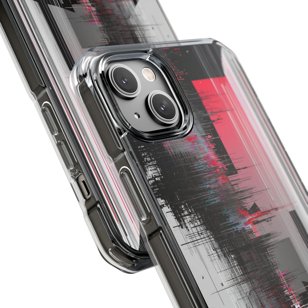 Black Impact MagSafe Phone Case for iPhone - Crimson Data Leak