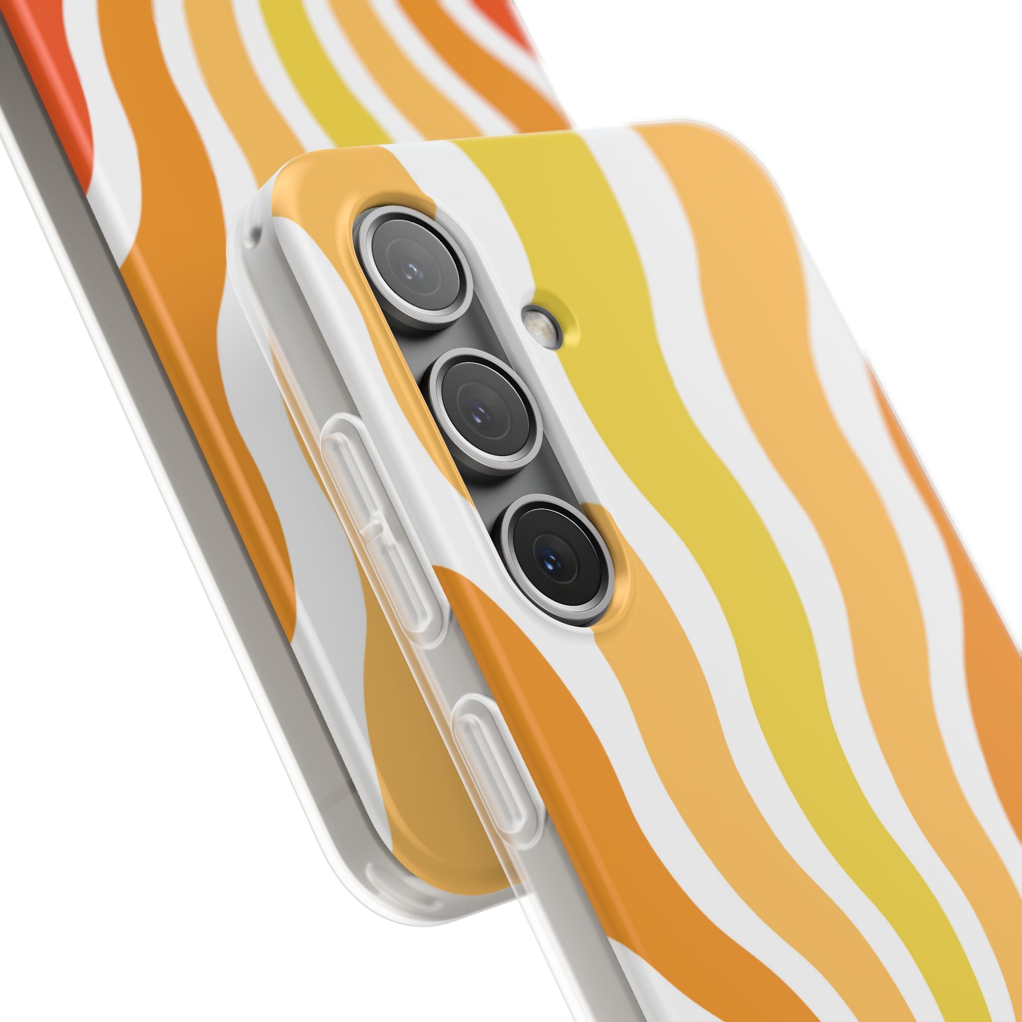 Amber Solar Waves · Soft Phone Case for Samsung