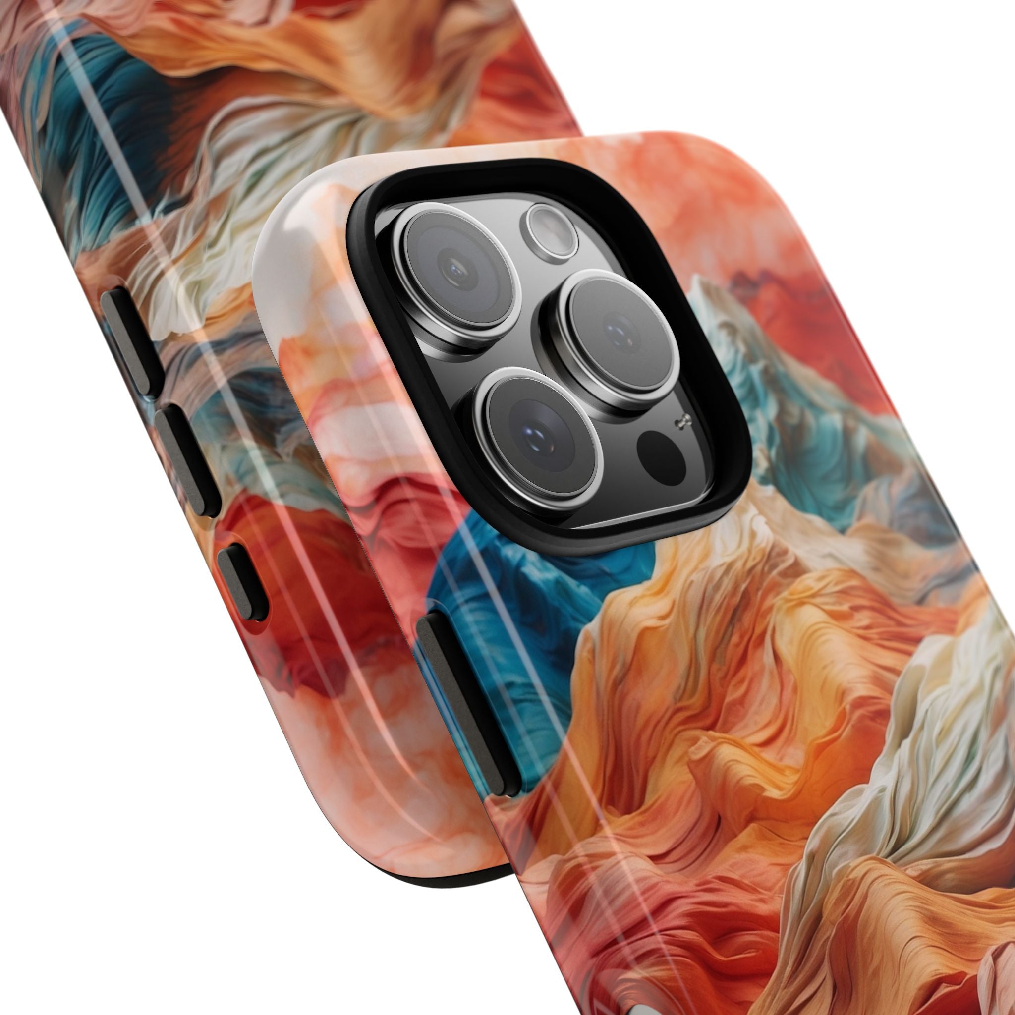 Fabric Peaks Sunset iPhone 16 Pro Case - Tough