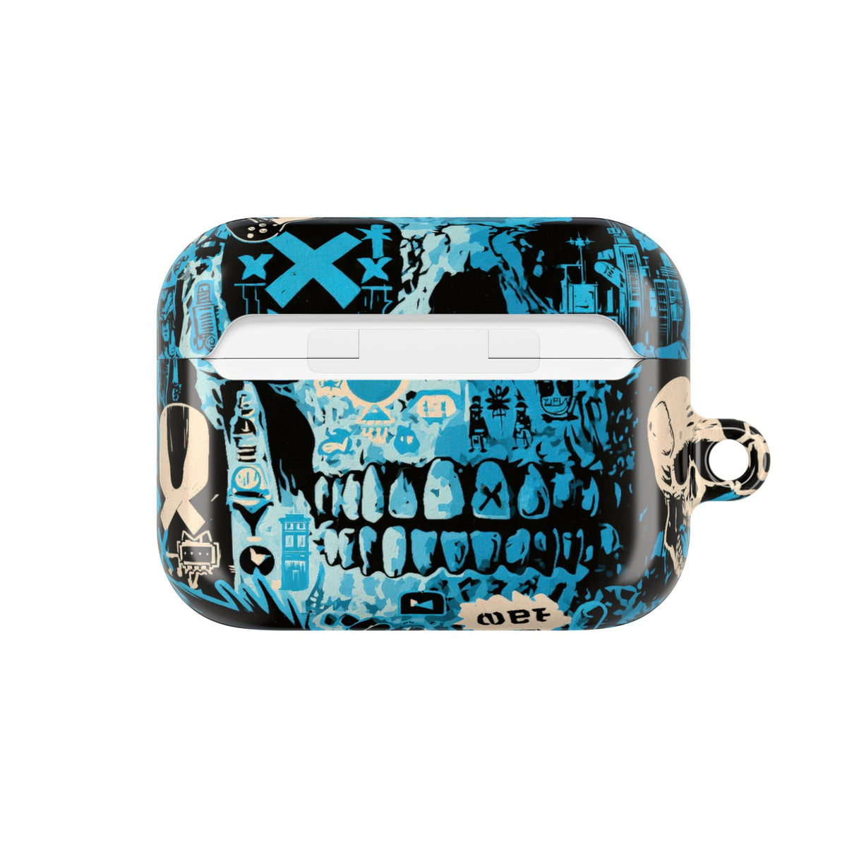 Electric Skull Graffiti · Hard Case for AirPods & AirPods Pro · Blue