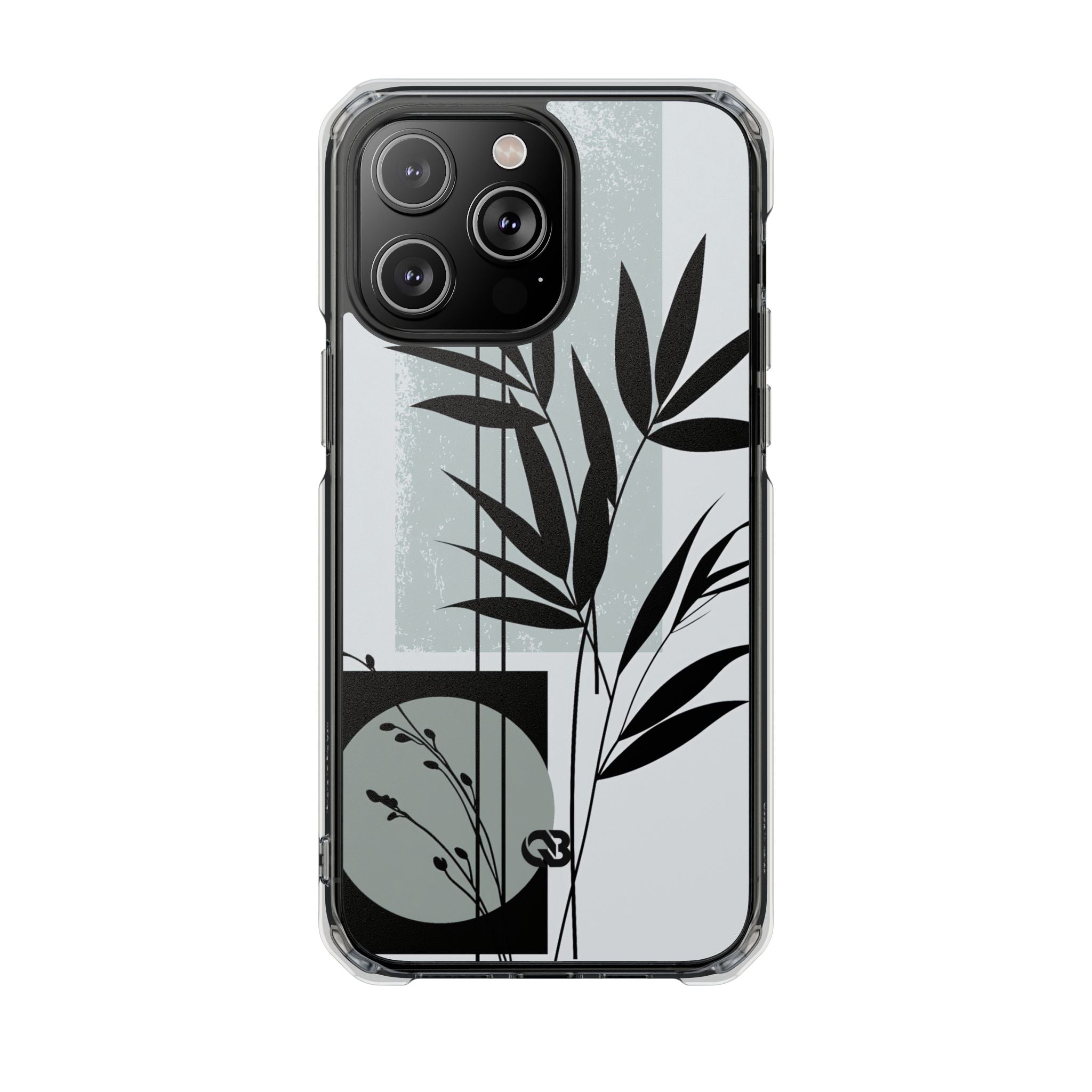 Grey Impact MagSafe Phone Case for iPhone - Sage Bamboo Noir