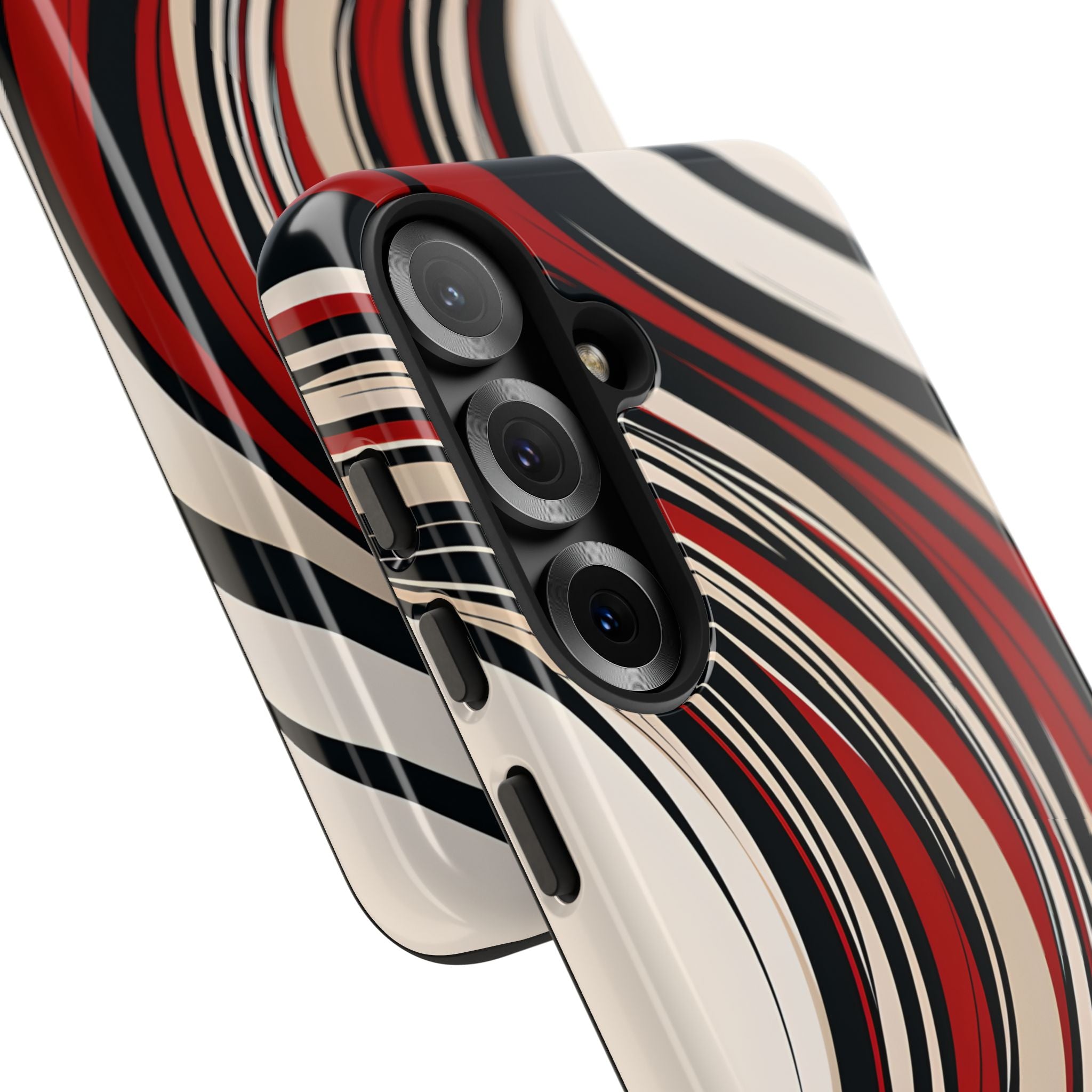 Crimson Flow Waves · Tough Phone Case for Samsung