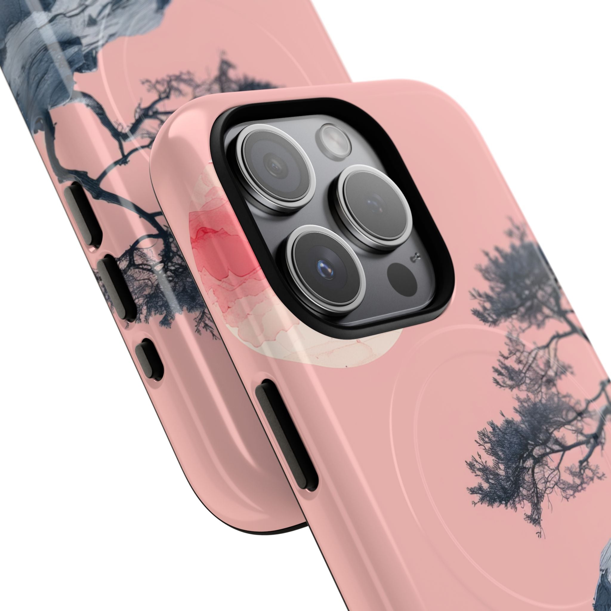Crimson Moon Tree iPhone 15 Pro Case - Tough+