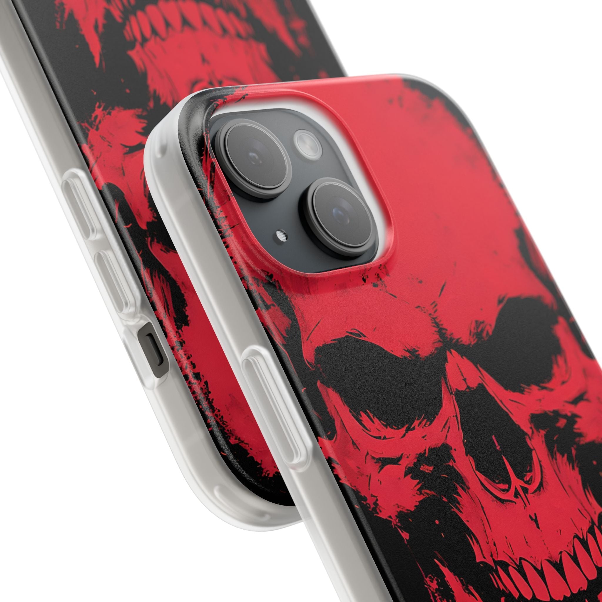 Crimson Street Skull · Soft Custodia per iPhone