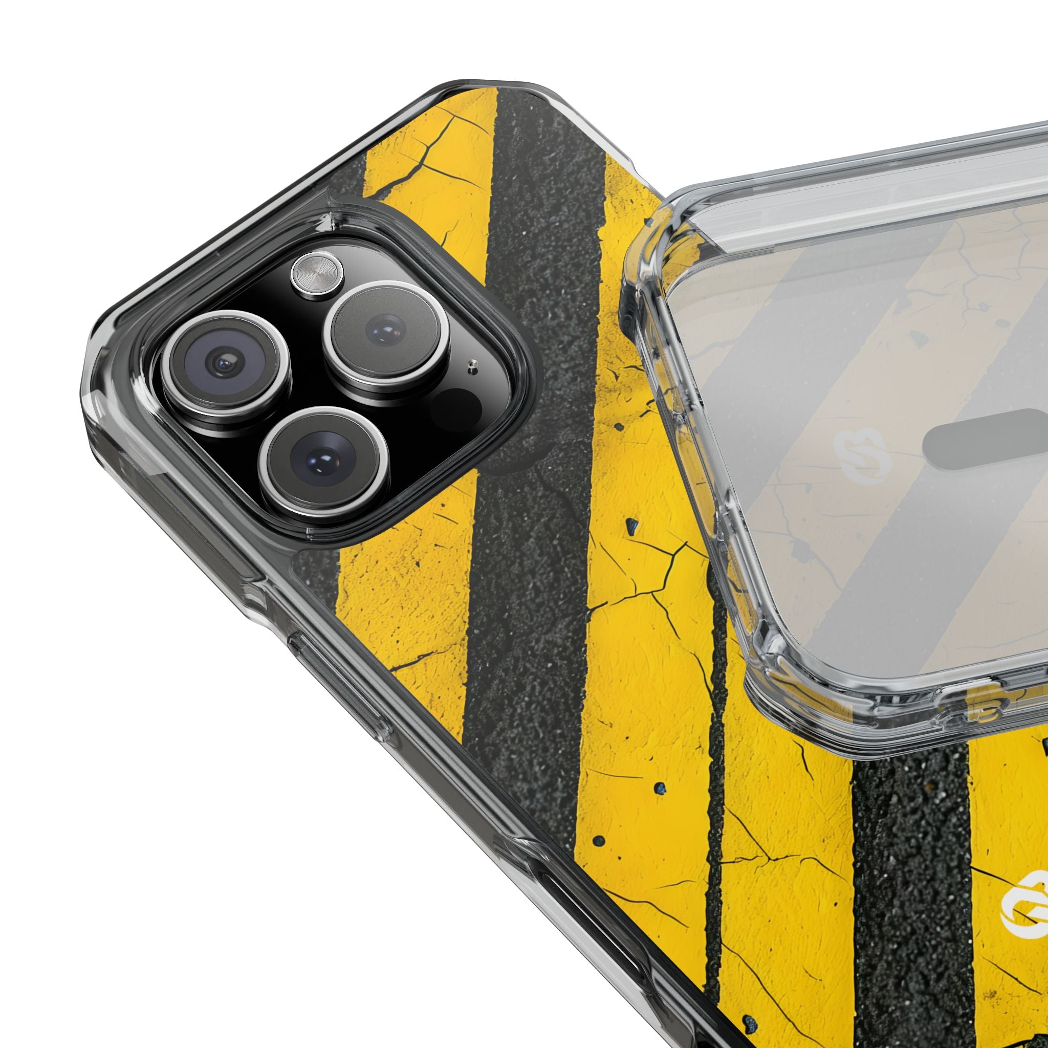 Cracked Hazard Stripes · Impact Custodia per iPhone · Magsafe