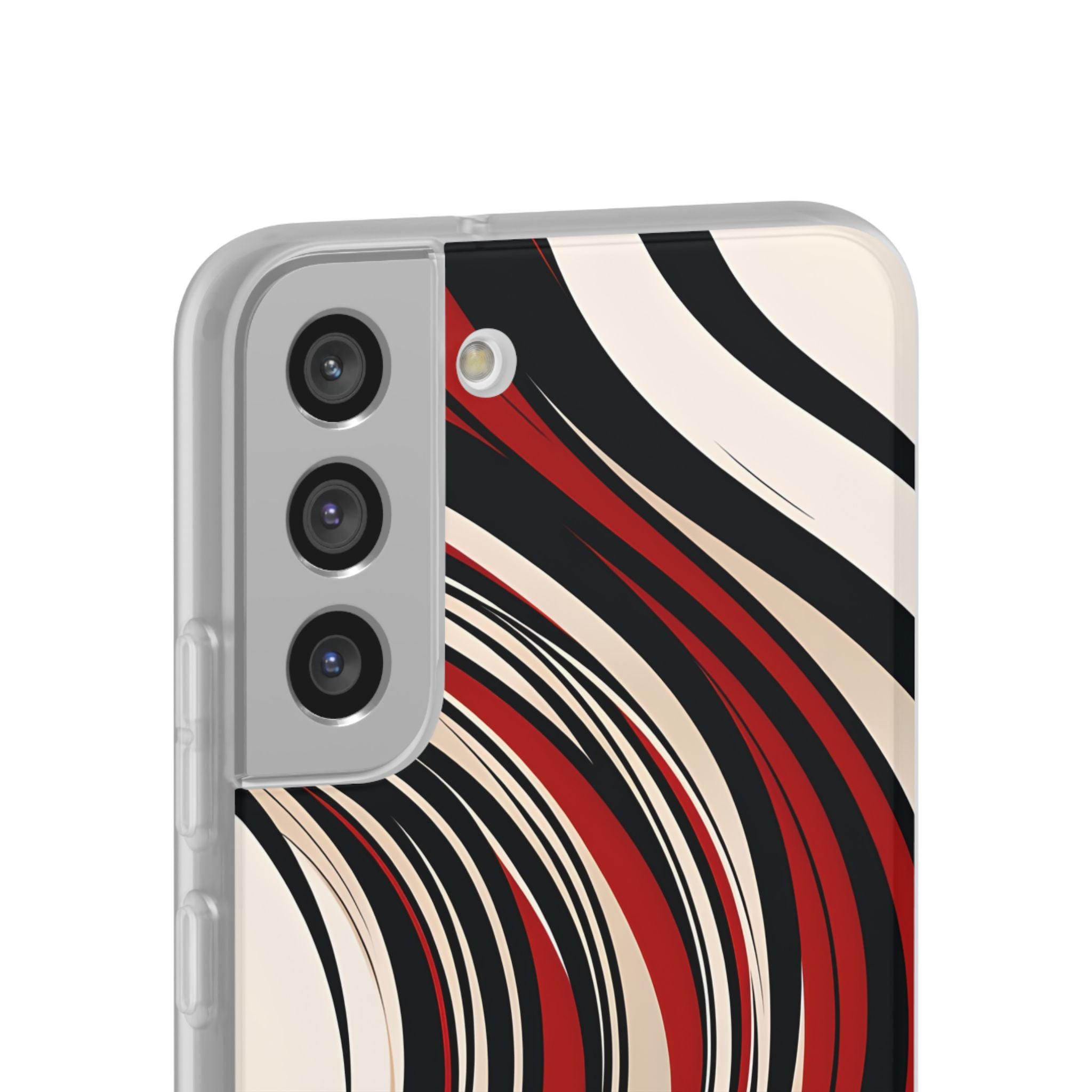 Crimson Flow Waves · Soft Phone Case for Samsung