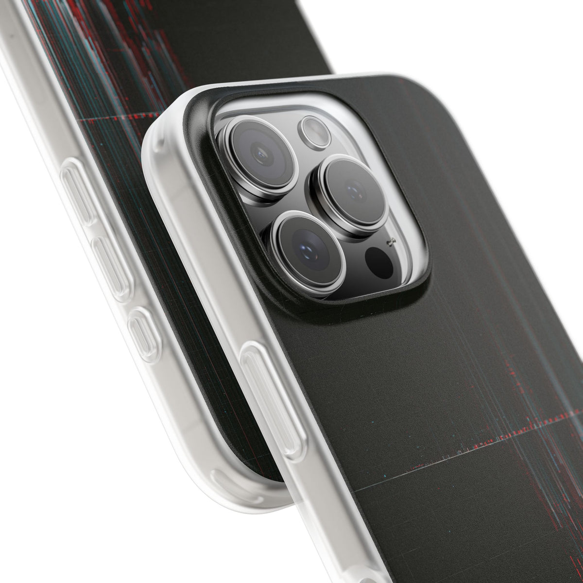 Black Lite Phone Case for iPhone - Corrupted Data Stream