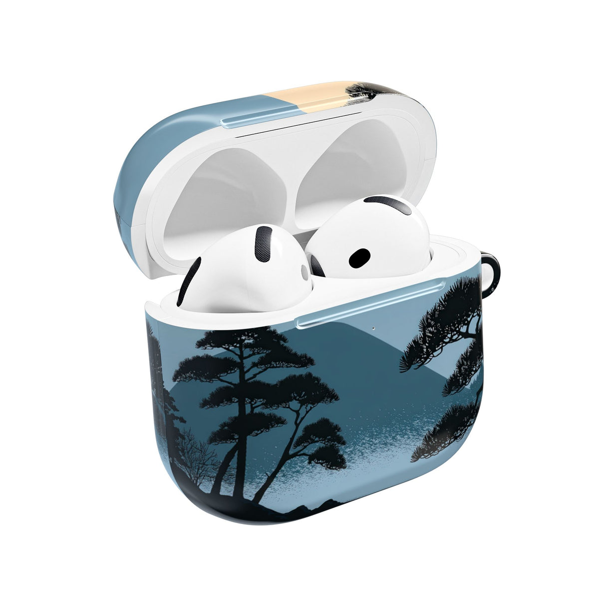 Moonlit Pine Horizon · Hard Case for AirPods & AirPods Pro · Blue