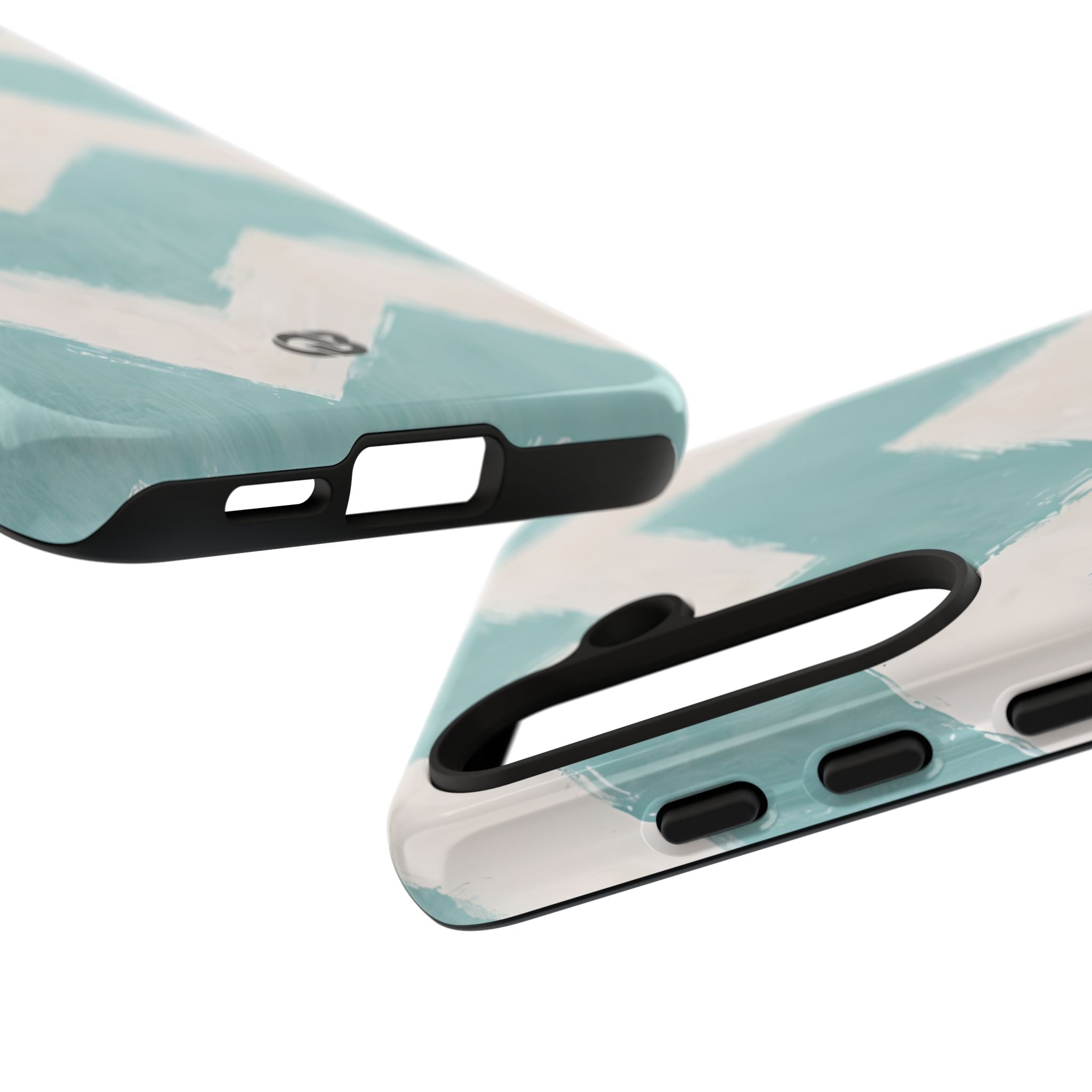 Teal Painted Chevron · Tough Phone Case for Samsung
