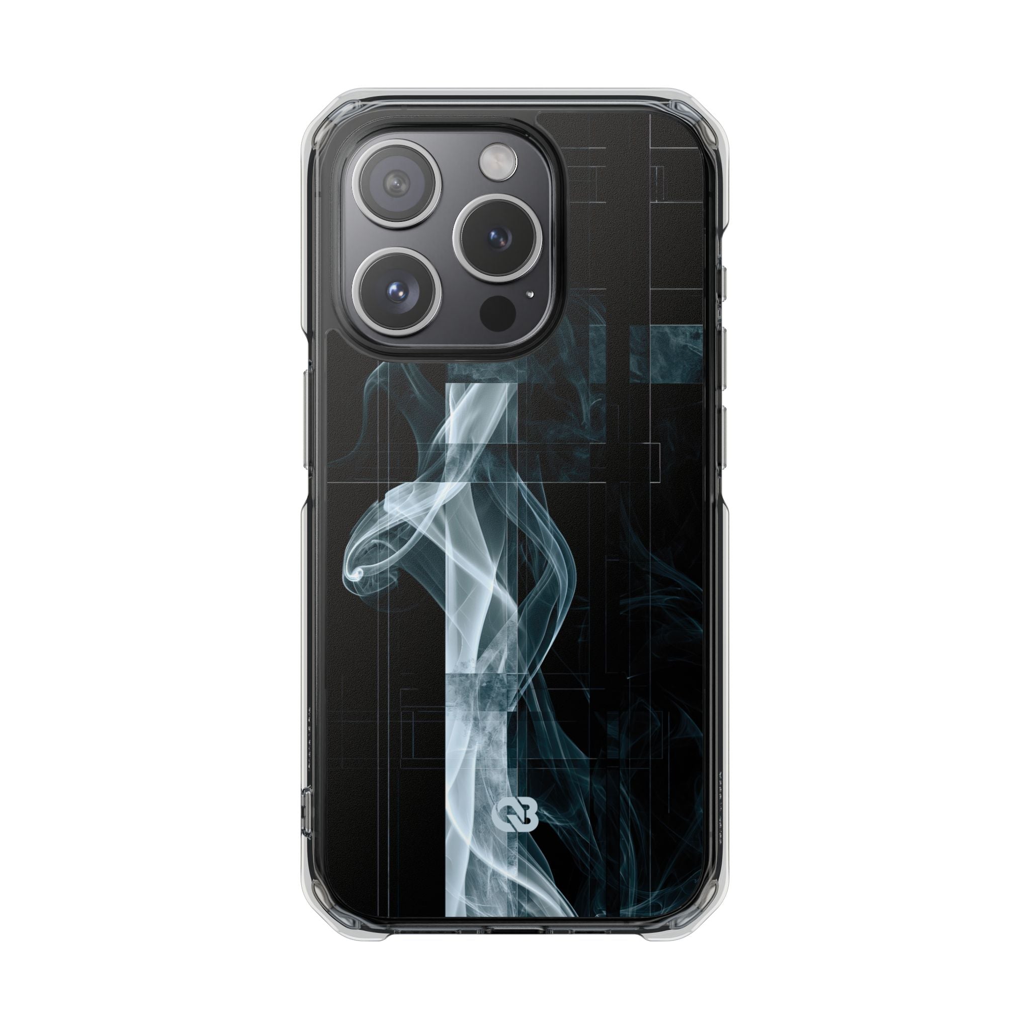 Black Impact MagSafe Phone Case for iPhone - Arctic Vapor Grid