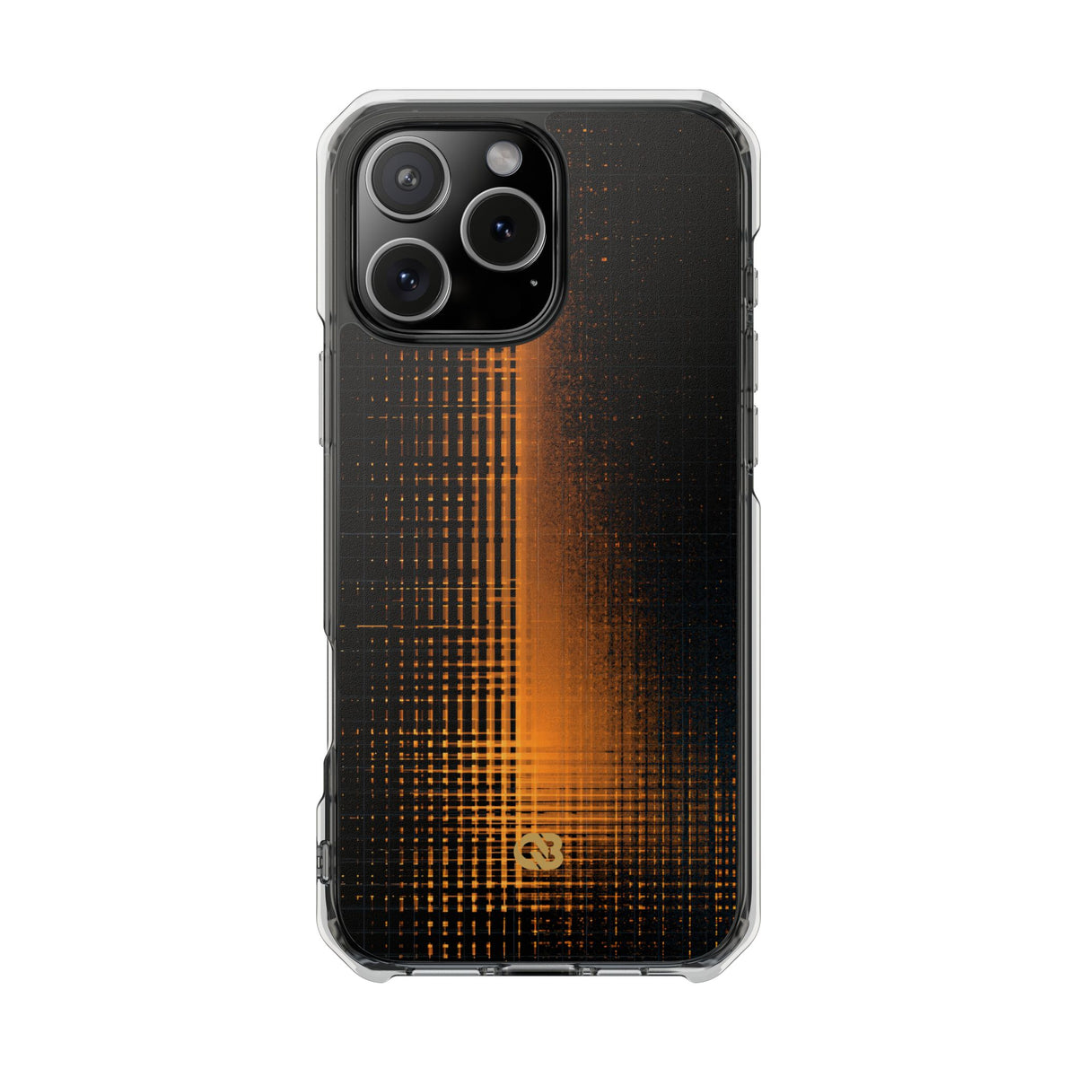 Amber Frequency · Clear Impact Magnetic Phone Case for iPhone · Orange