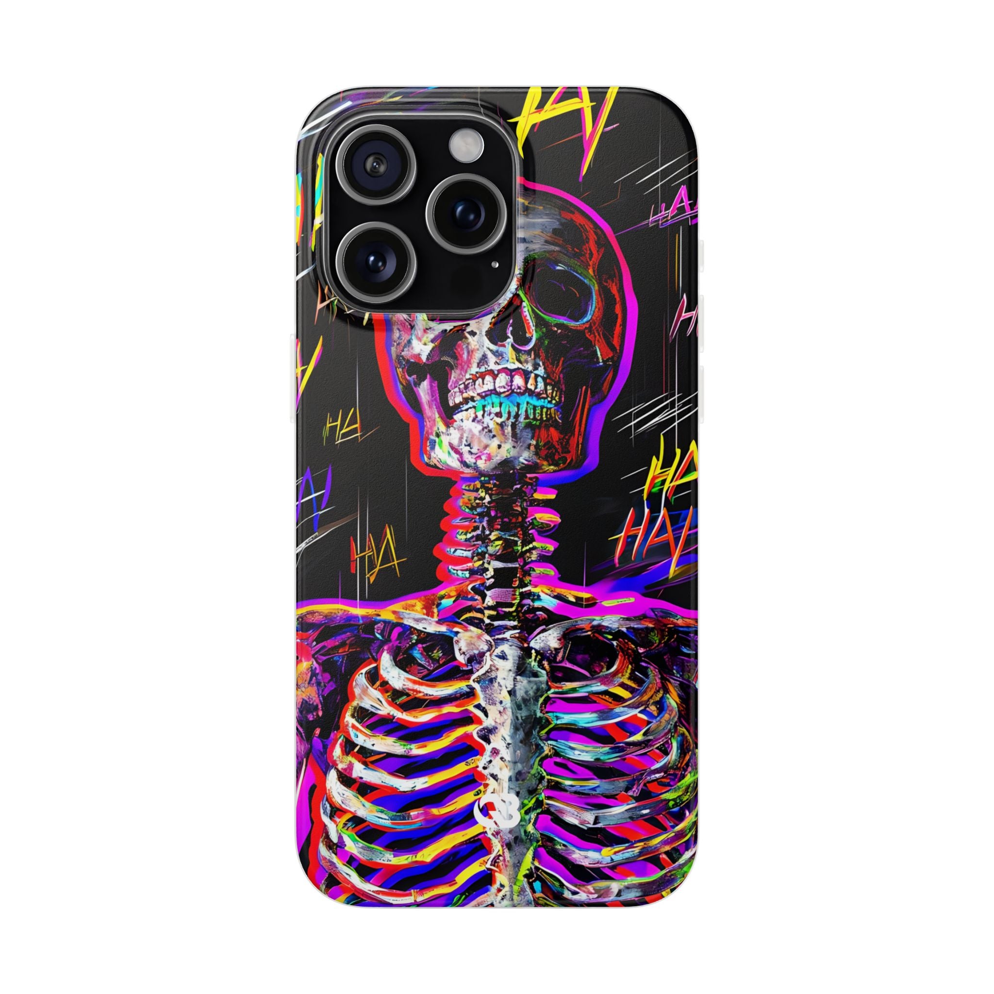 Neon Glitch Skeleton · Soft Handyhülle für iPhone
