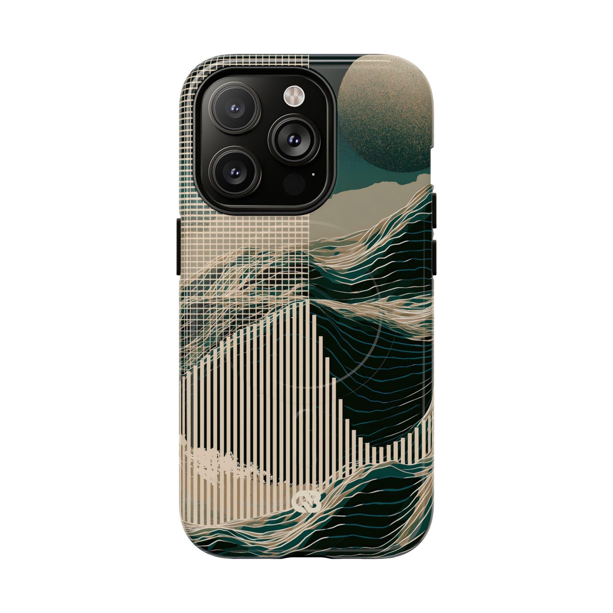 Green Tough 2.0 Magsafe Phone Case for iPhone - Lunar Moss Topography