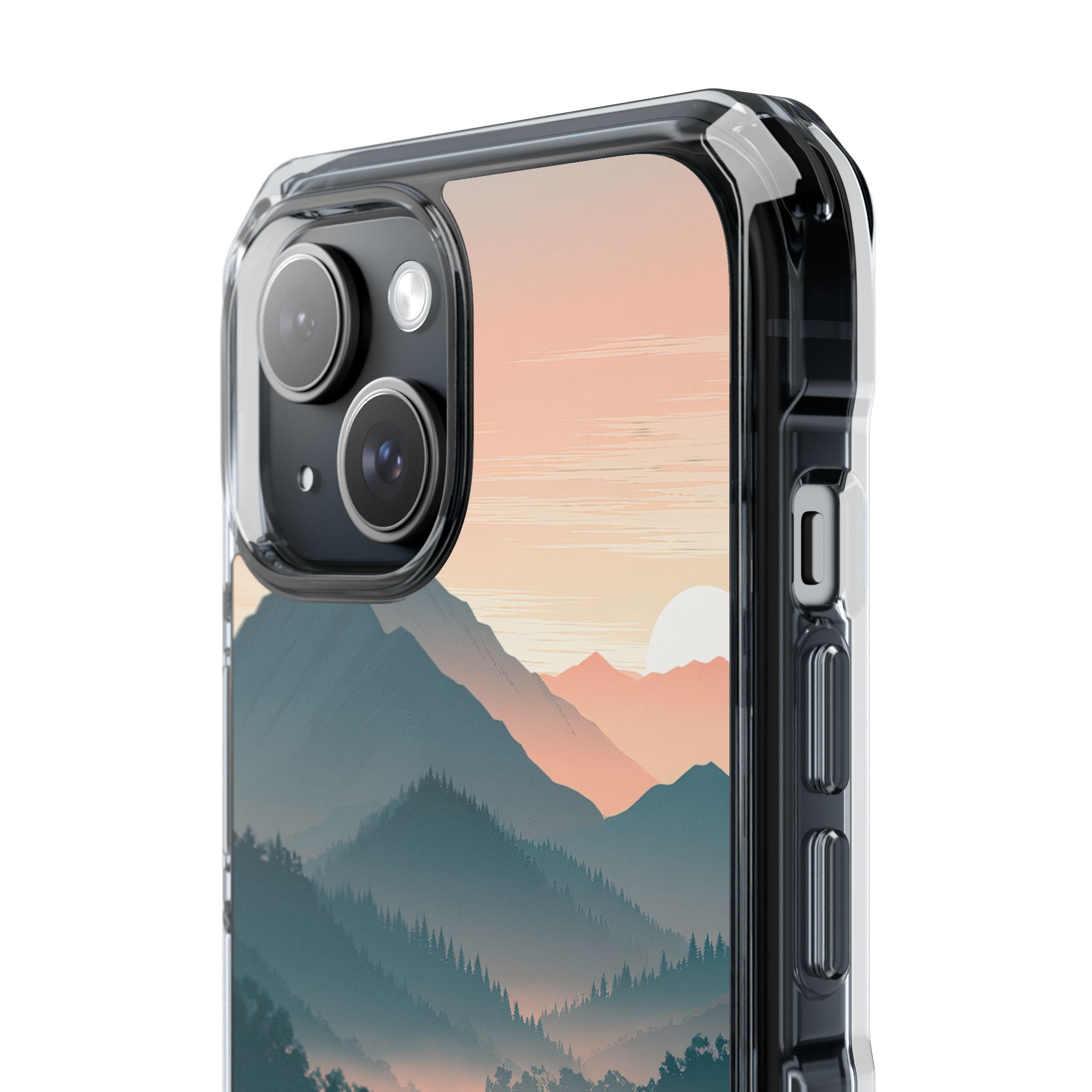 Teal Impact MagSafe Phone Case for iPhone - Alpine Teal Horizon