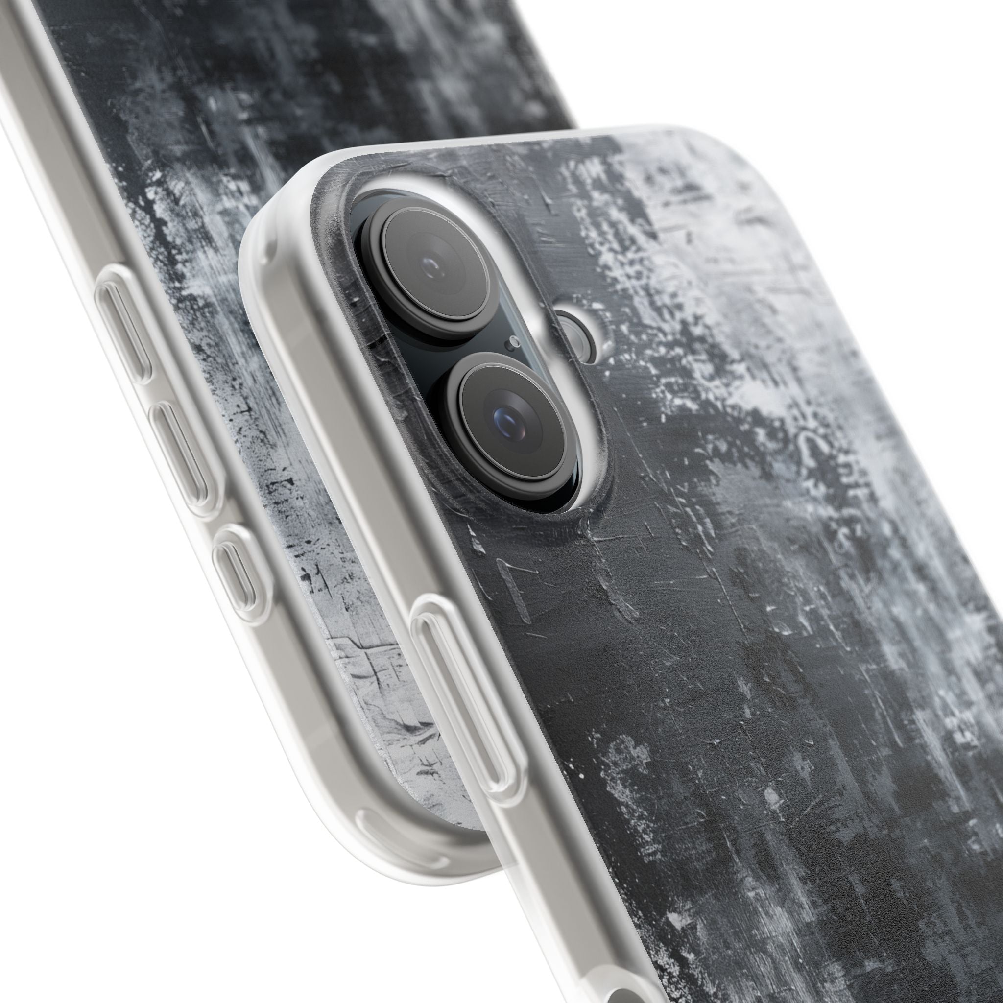 Textured Blackscape iPhone 16 Case - Soft