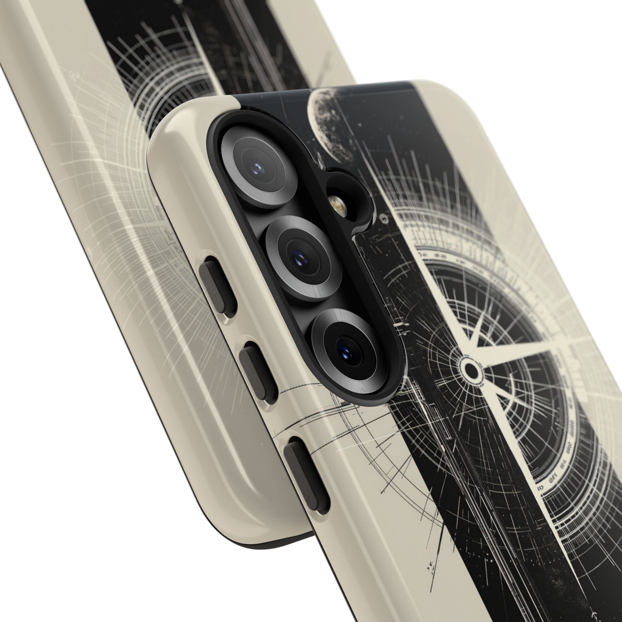 Beige Tough Phone Case for Samsung - Zenith Vector Spire