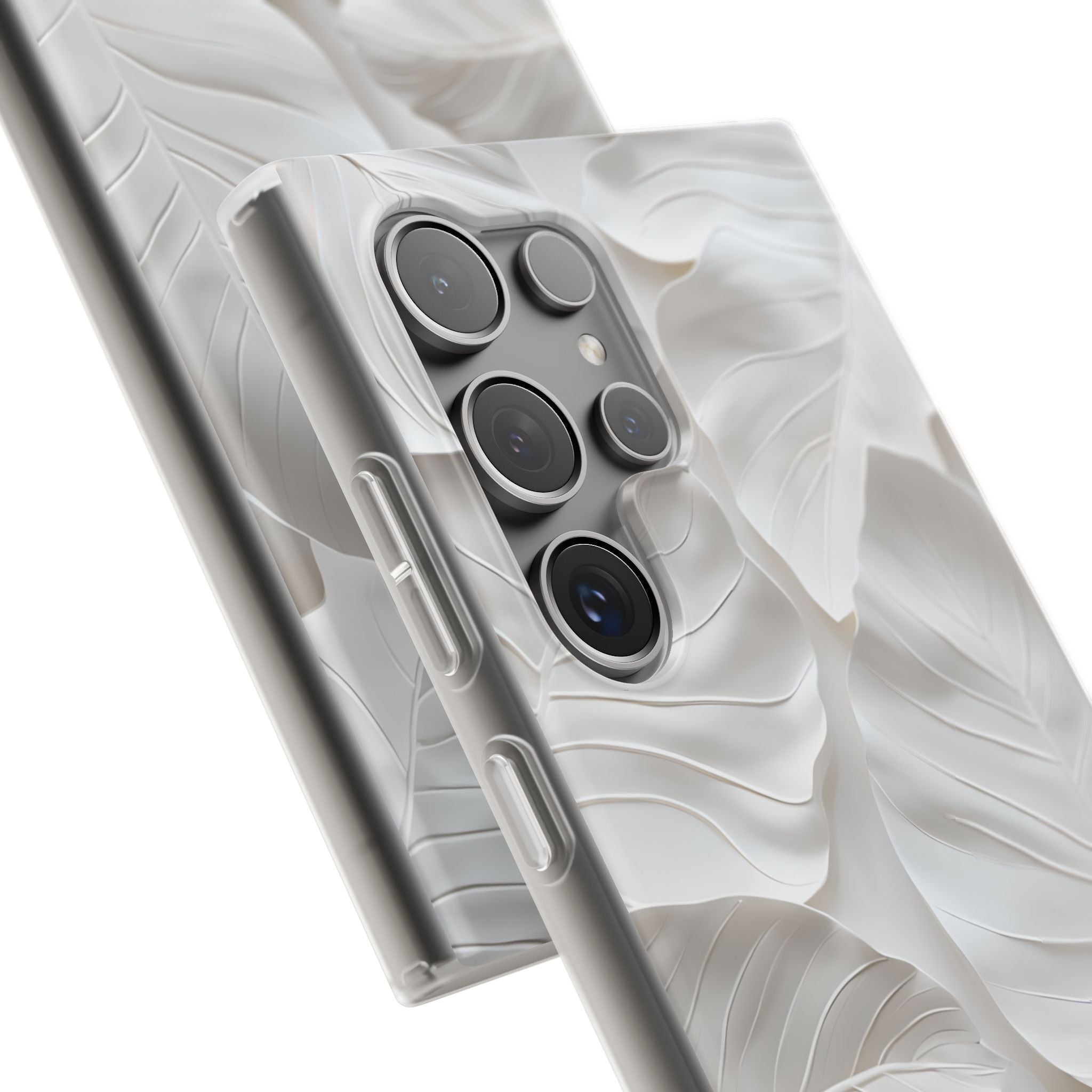 Sculpted Ivory Leaves · Soft Handyhülle für Samsung
