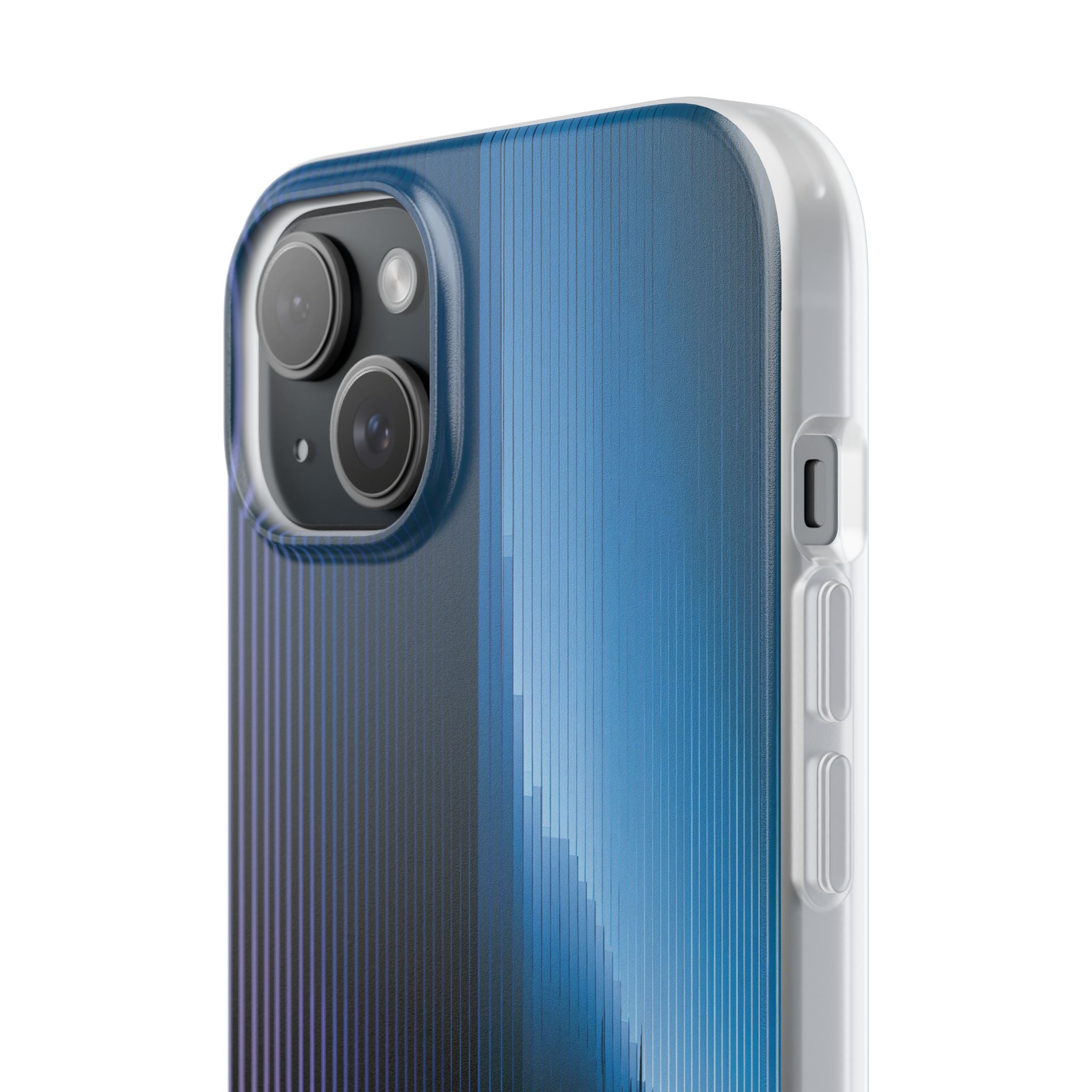 Blue Lite Phone Case for iPhone - Indigo Distortion Wave