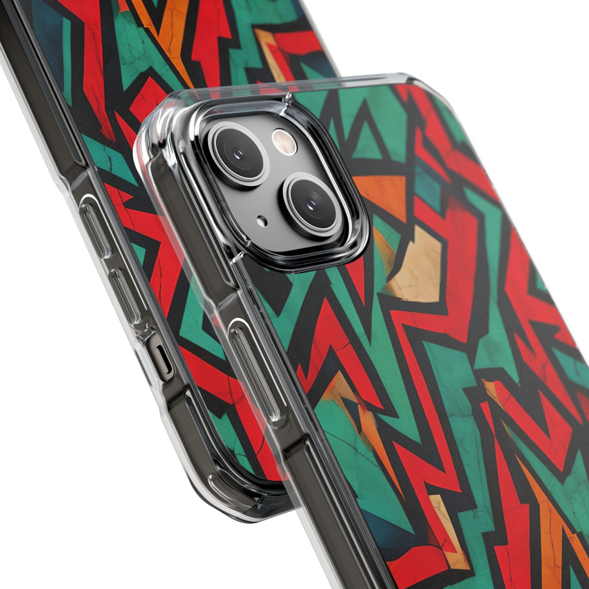 Crimson Zigzag iPhone 14 Plus Case - Impact