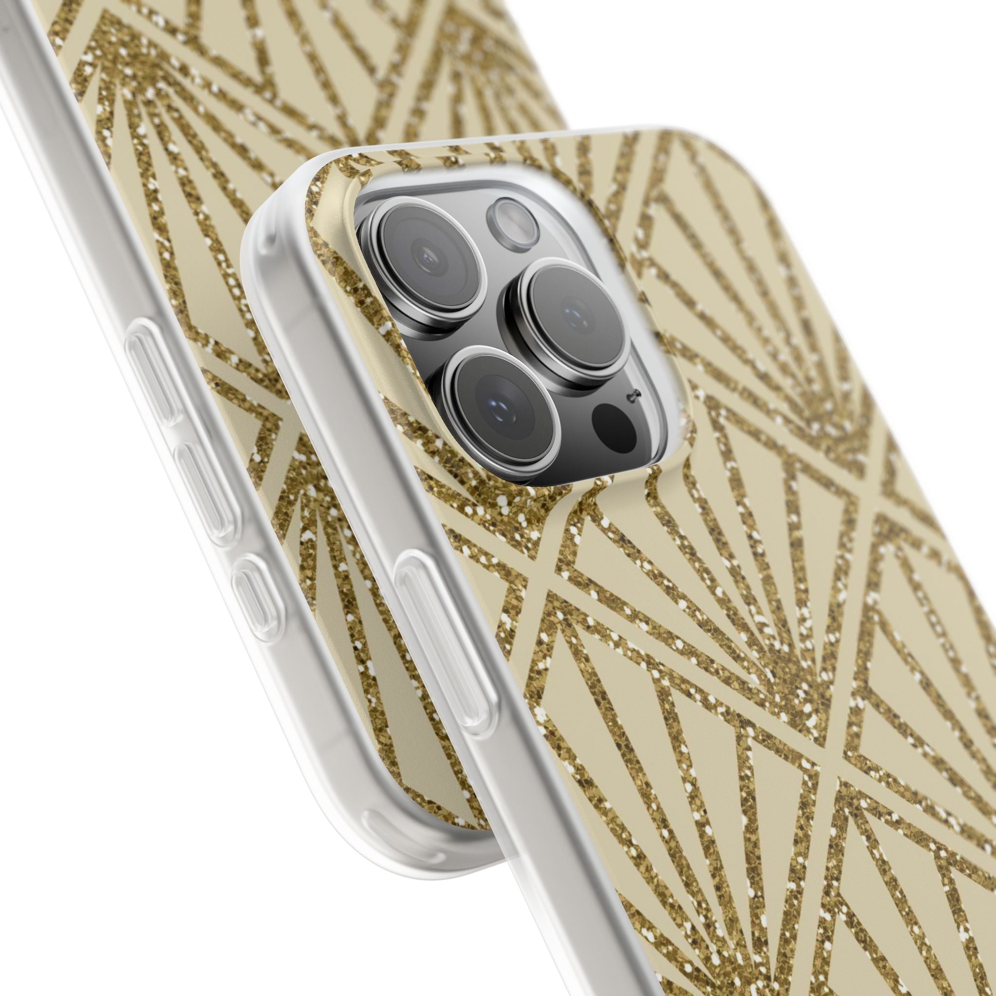 Gold Diamond Radiance iPhone 16 Pro Max Case - Soft