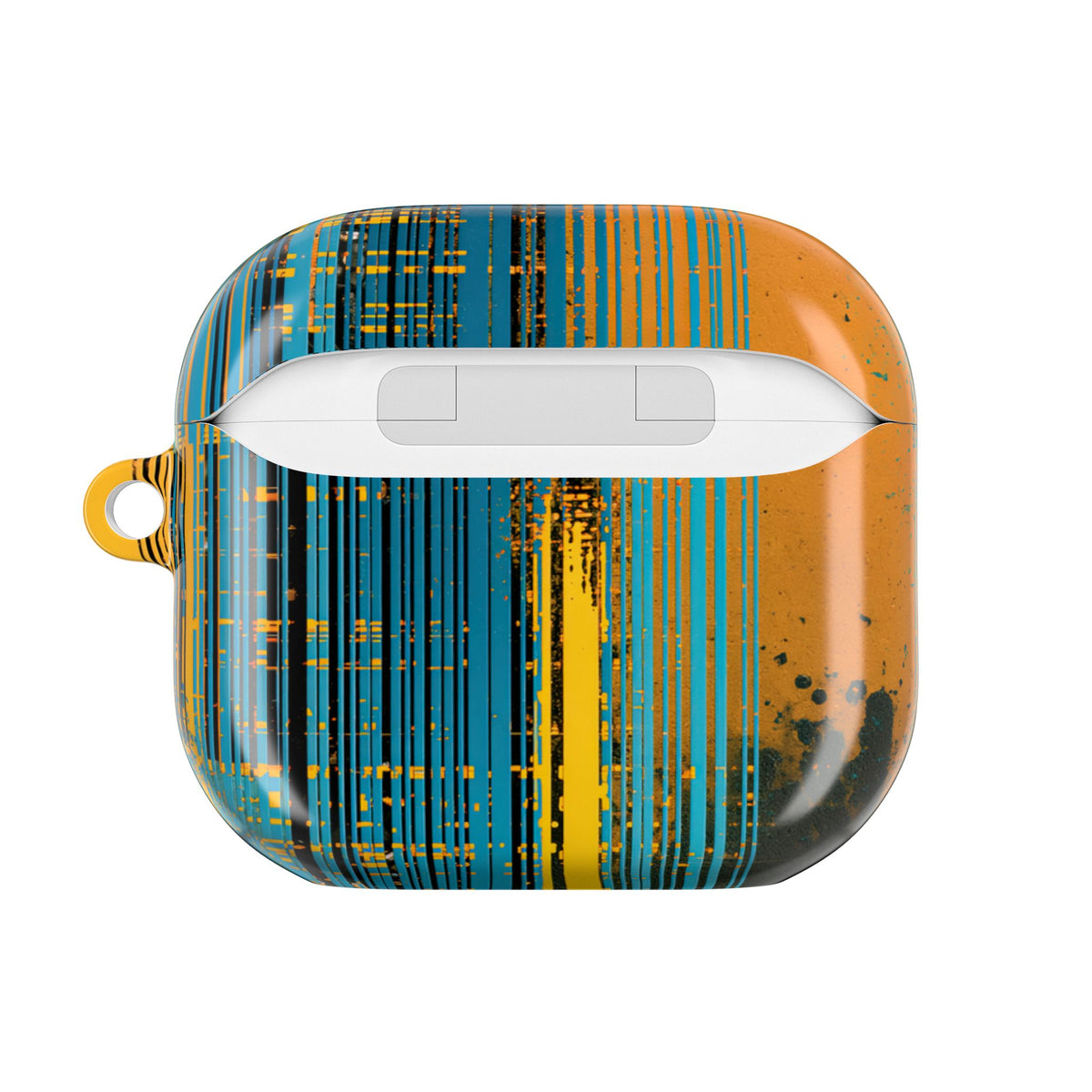 Cyber Glitch Stream · Hard Case for AirPods & AirPods Pro · Teal