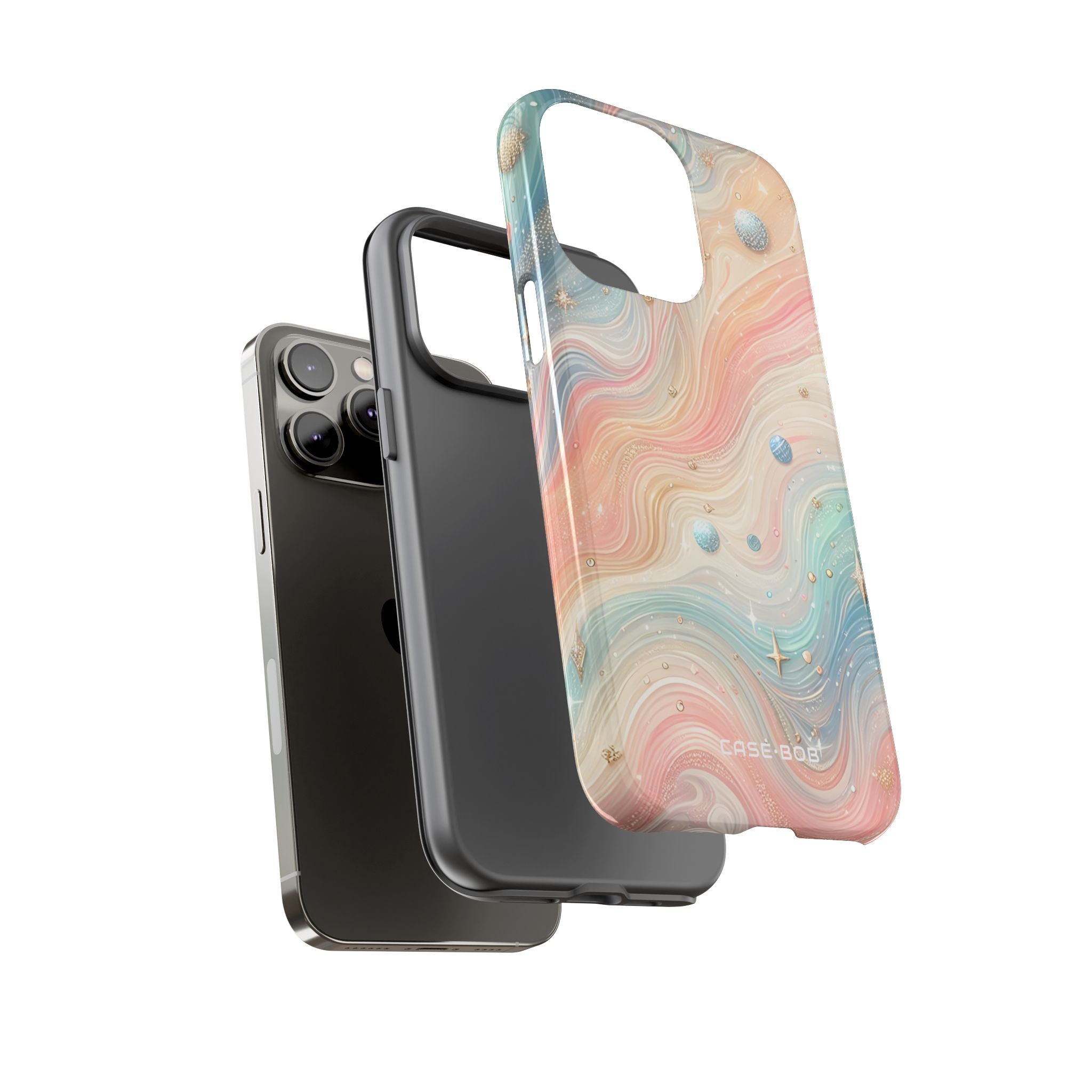 Iridescent Swirls iPhone 14 Pro Max Case - Tough