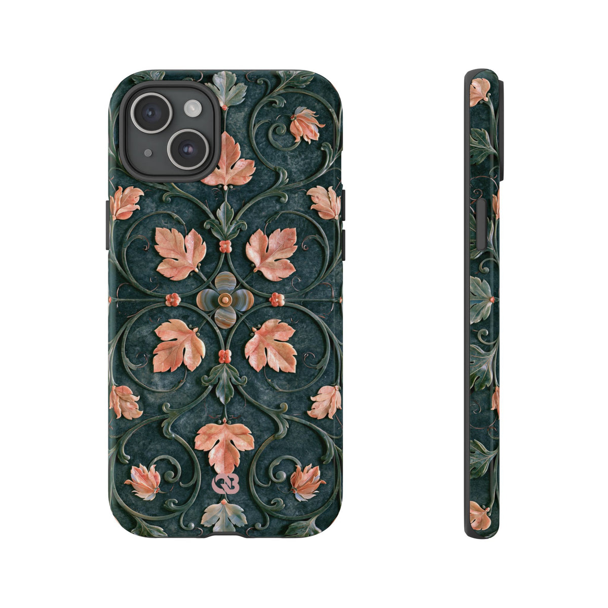 Florentine Rose Arabesque · Tough Phone Case for iPhone · Green