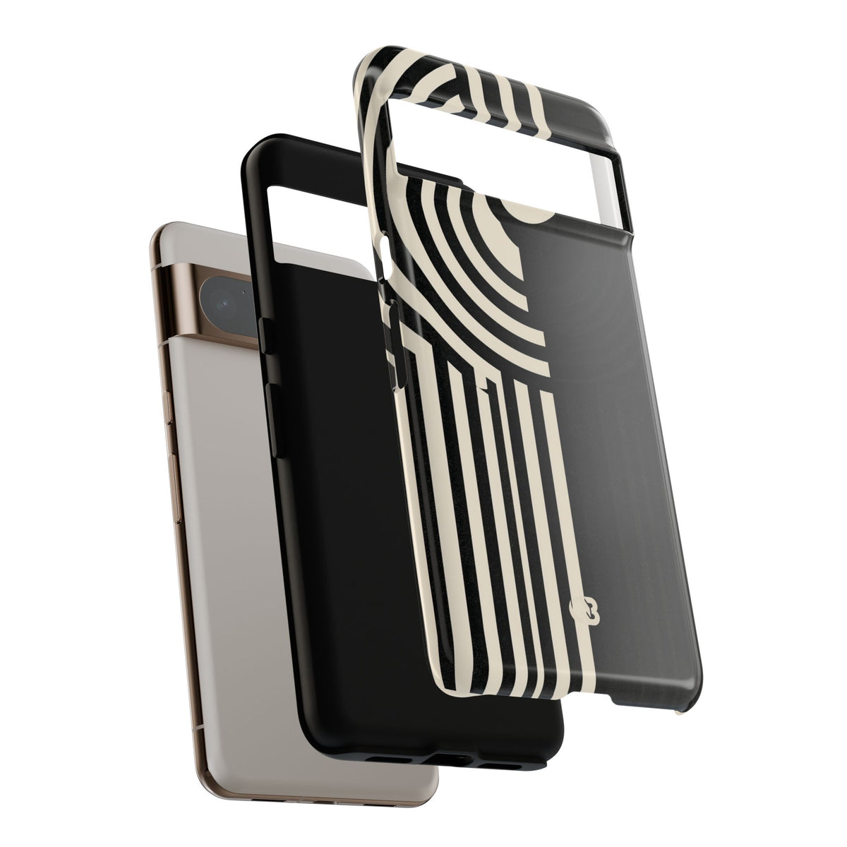 Beige Tough Phone Case for Google Pixel - Monolith Ivory Signal