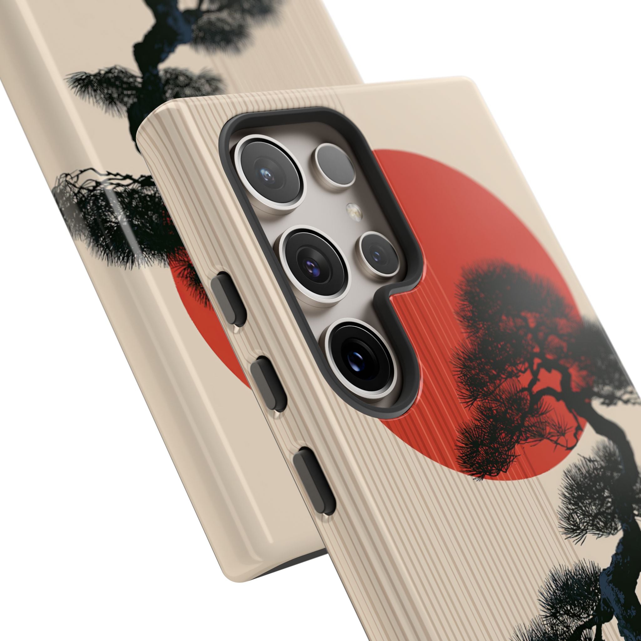 Beige Tough Phone Case for Samsung - Kyoto Crimson Pine