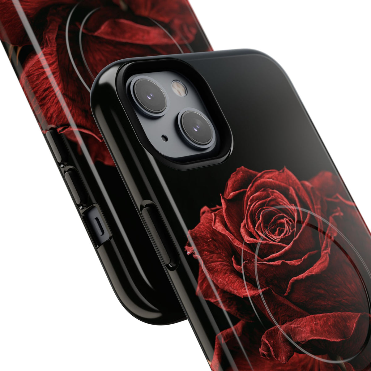 Crimson Noir Rose · Tough 2.0 Magnetic Phone Case for iPhone · Black