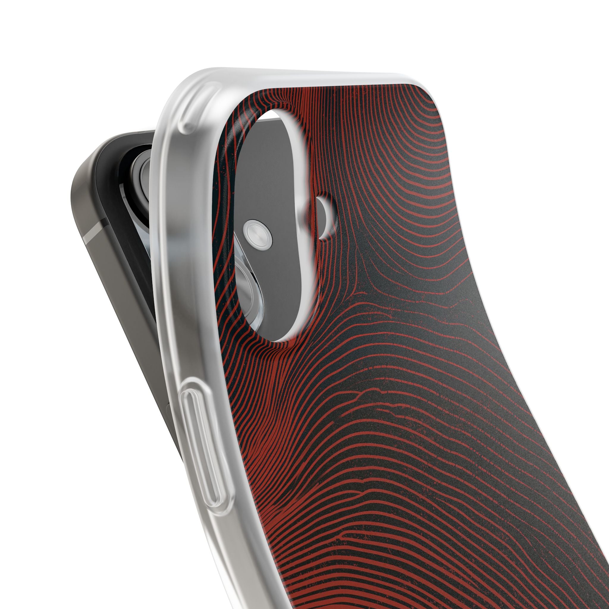Red Lite Phone Case for iPhone - Terracotta Nerve Map