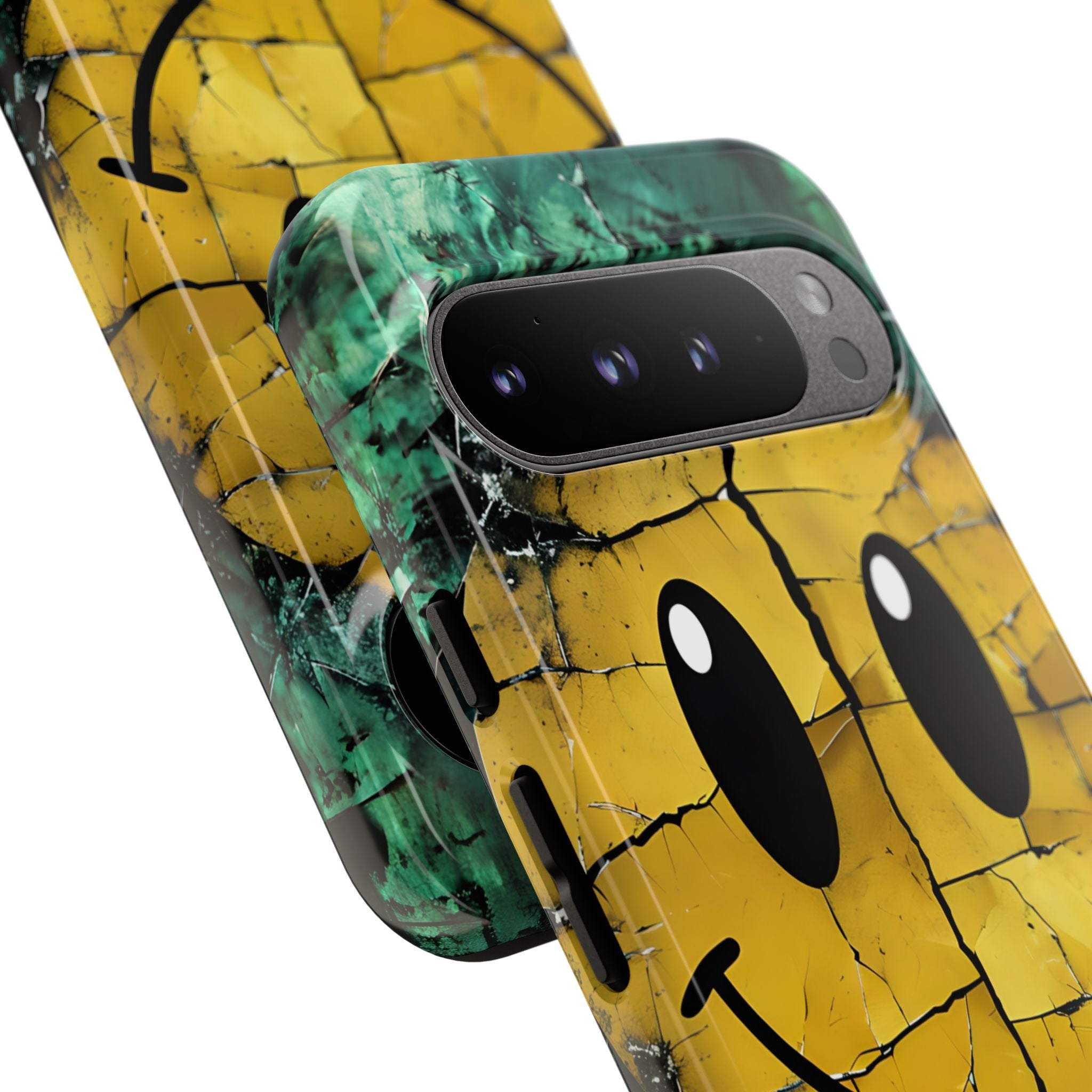 Fractured Yellow Grin · Tough Phone Case for Google Pixel