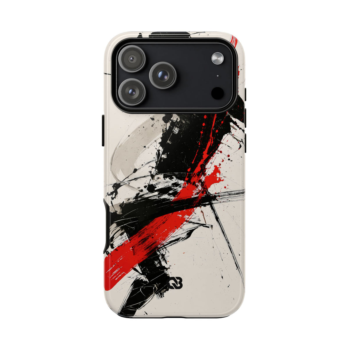 Crimson Sumi Slash · Tough Phone Case for iPhone · White