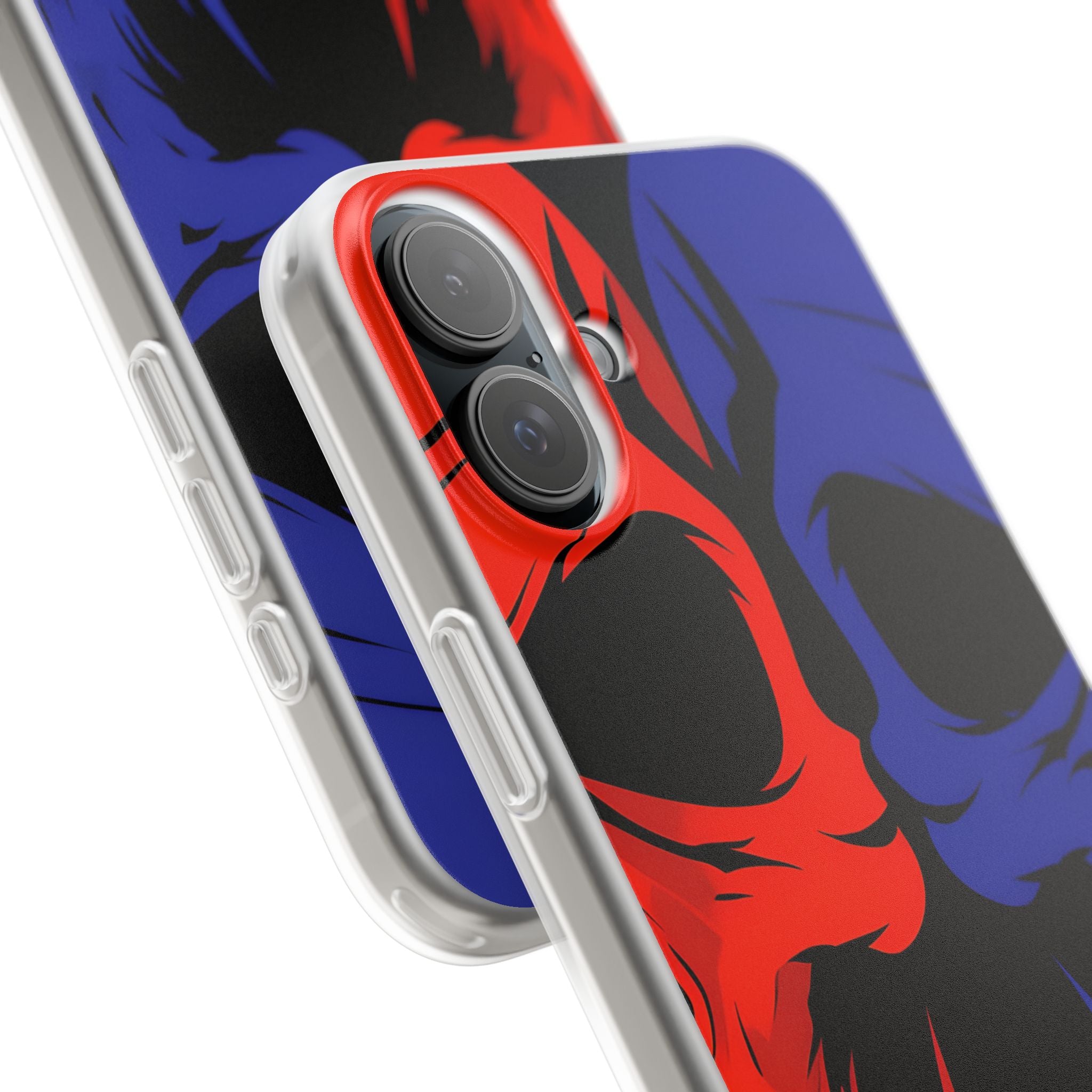 Crimson Cobalt Skulls · Soft Phone Case for iPhone