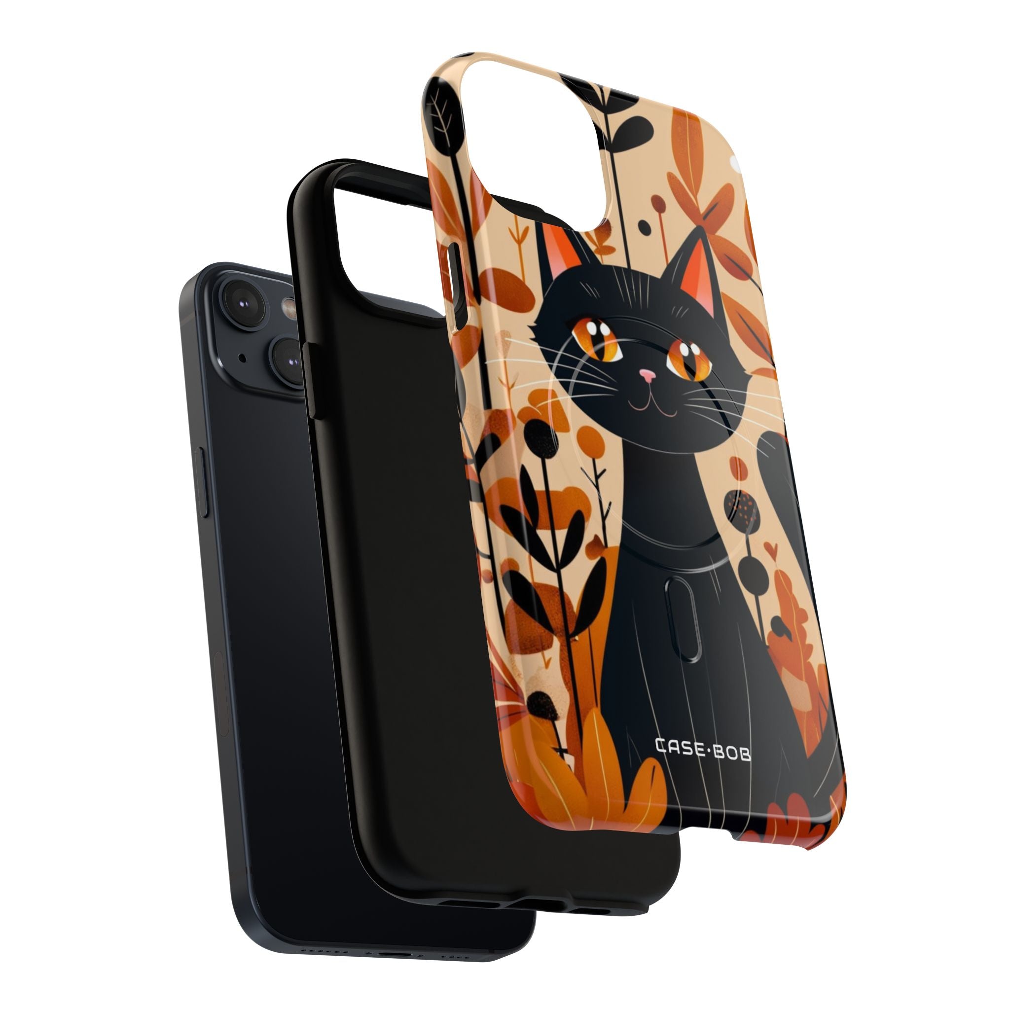 Black Cat Glow iPhone 14 Plus Case - Tough+