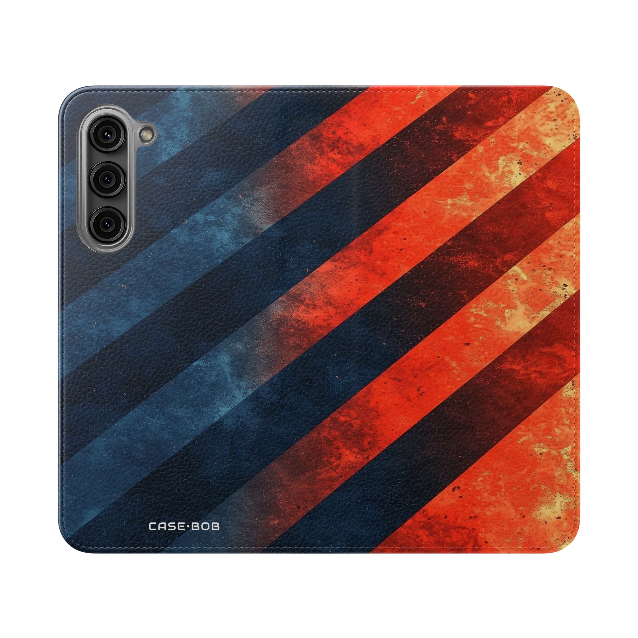 Diagonal Stripes Blaze - Samsung S23+ Case - Wallet