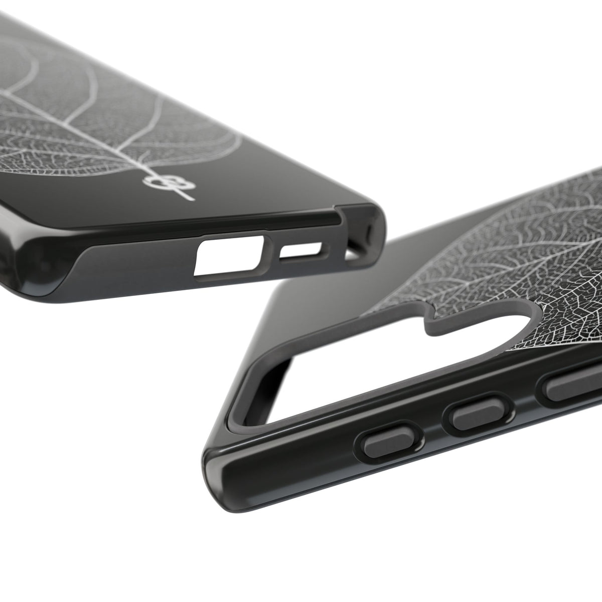 Monochrome Leaf Skeleton · Tough Phone Case for Samsung · Black