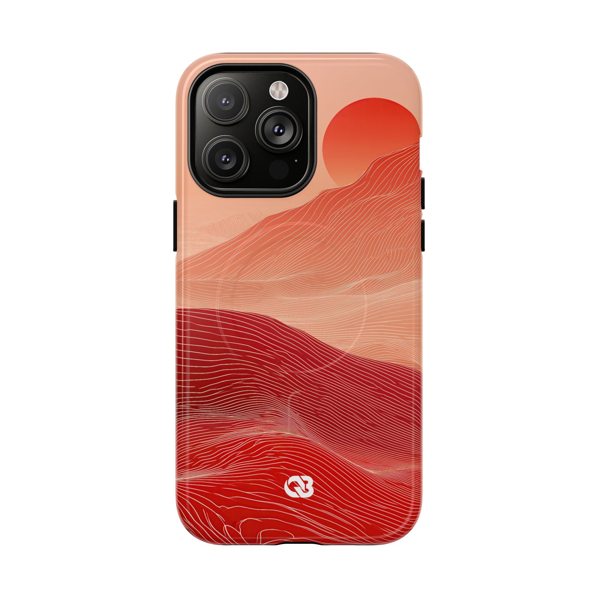 Red Tough 2.0 Magsafe Phone Case for iPhone - Crimson Ridge Lines