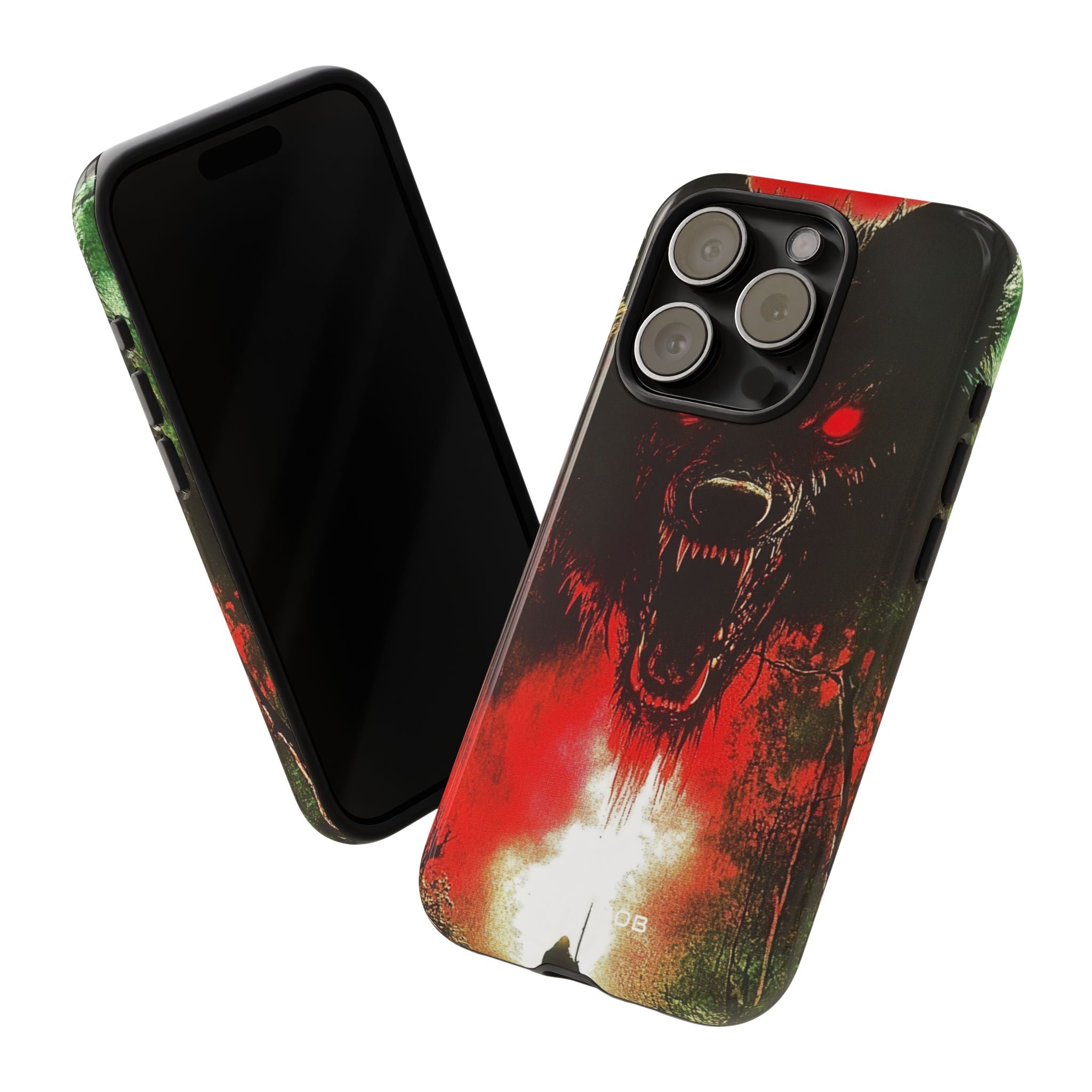 Crimson Wolf iPhone 15 Pro - Kova suojakotelo