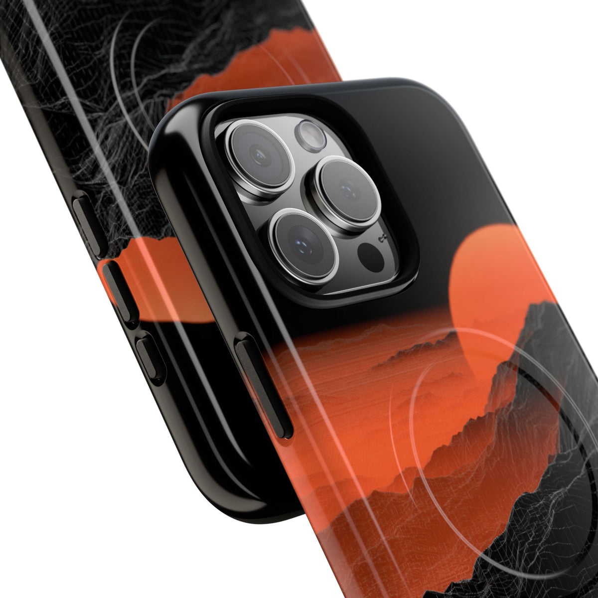 Solar Ridge Mesh · Tough 2.0 Magnetic Phone Case for iPhone · Black