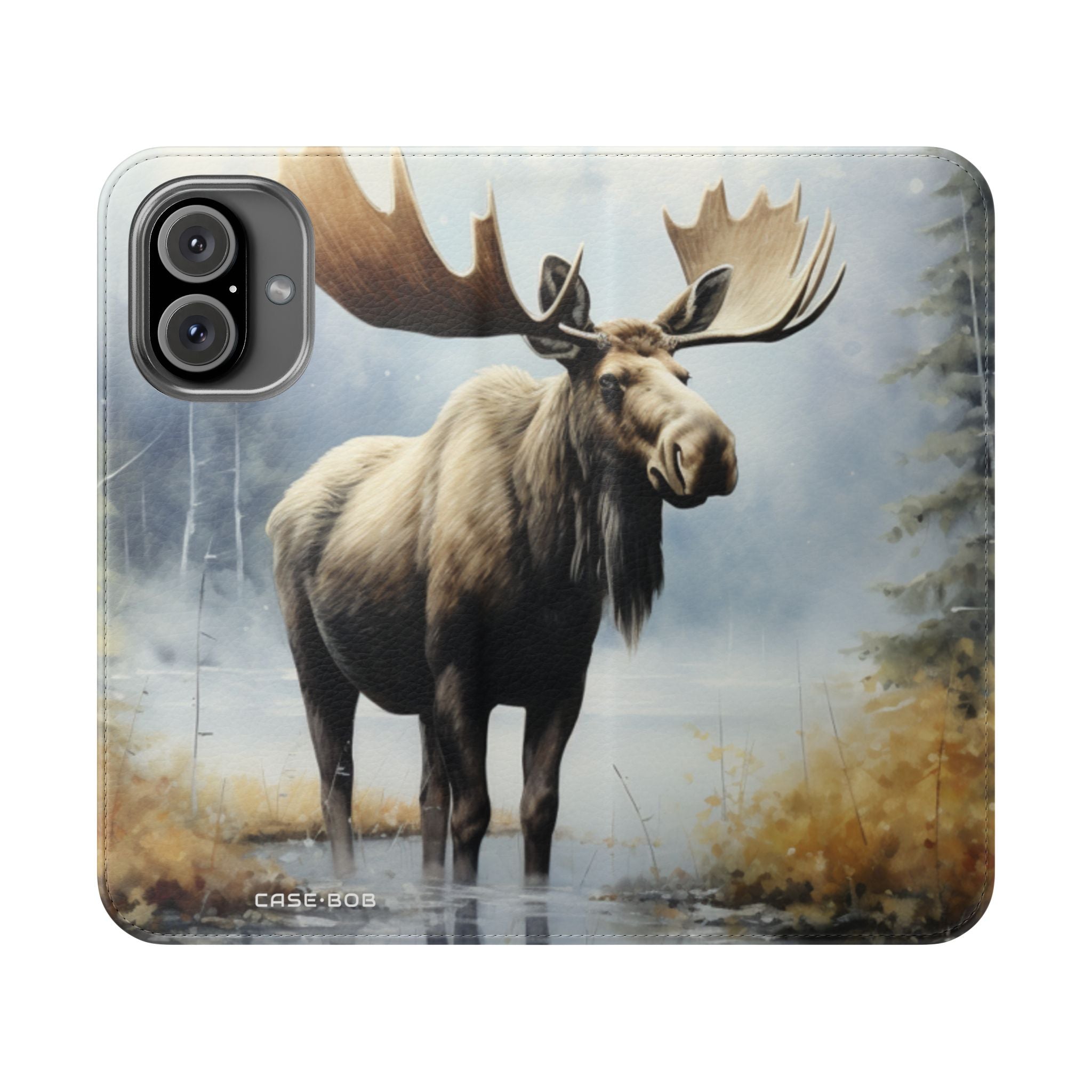 Misty Moose Reflection - iPhone 16 Case - Lompakko